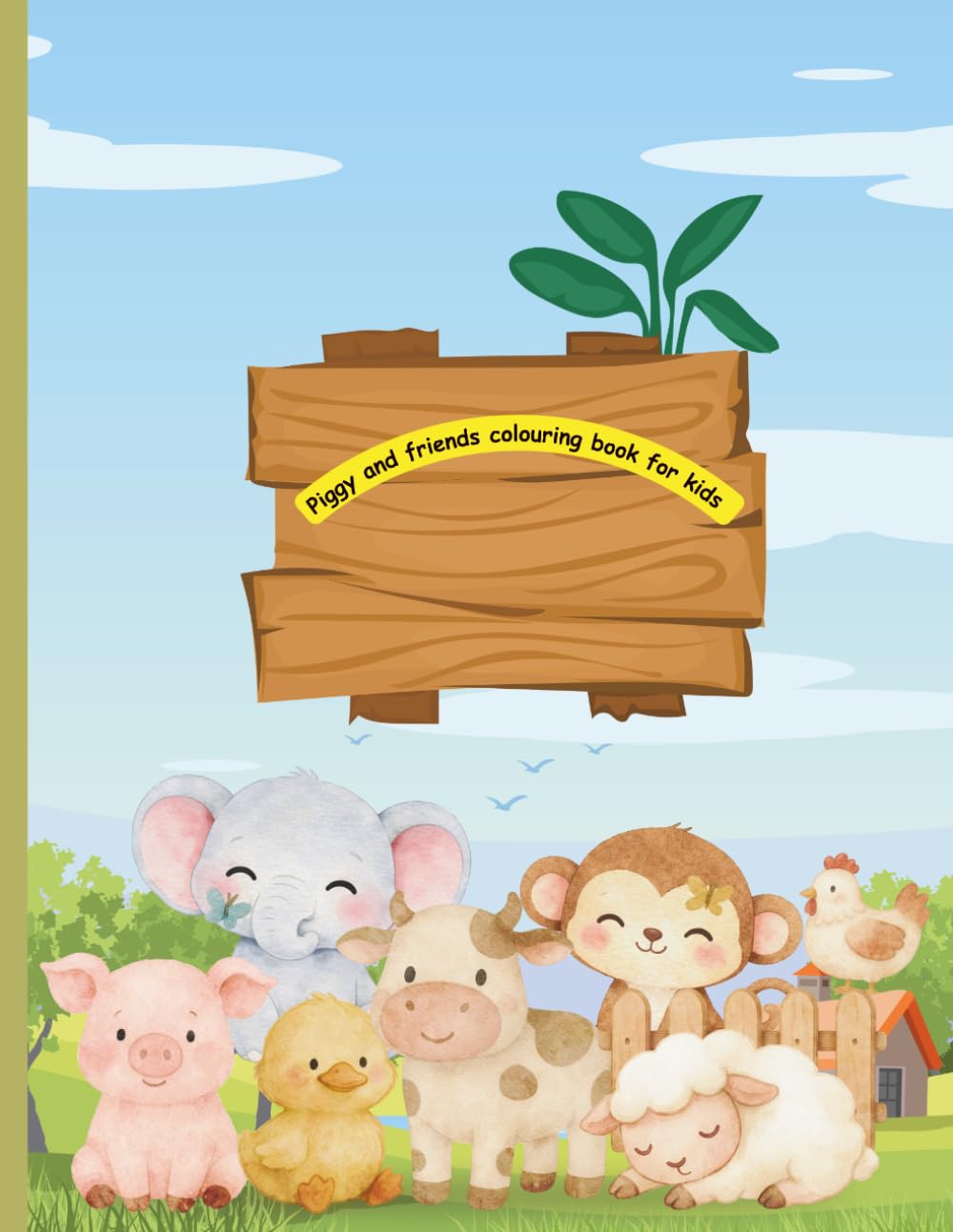 (Piggy and friends colouring book for kids)