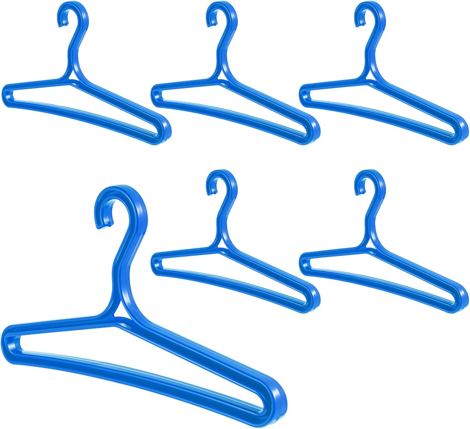 6 Packs Wetsuit Hangers for Scuba Diving & Surfing - Heavy-Duty Drysuit Hanger with Wide Shoulder Design - PP Plastic for Drying & Storage(Blue)