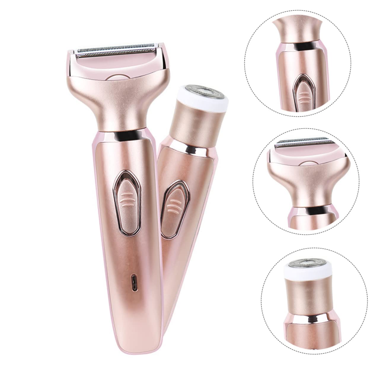 TOVINANNA 2-in-1 Hair Removal Machine Shaver for Women Body Hair Trimmer Face Bikini Arms Legs Painless U-Shaped Head
