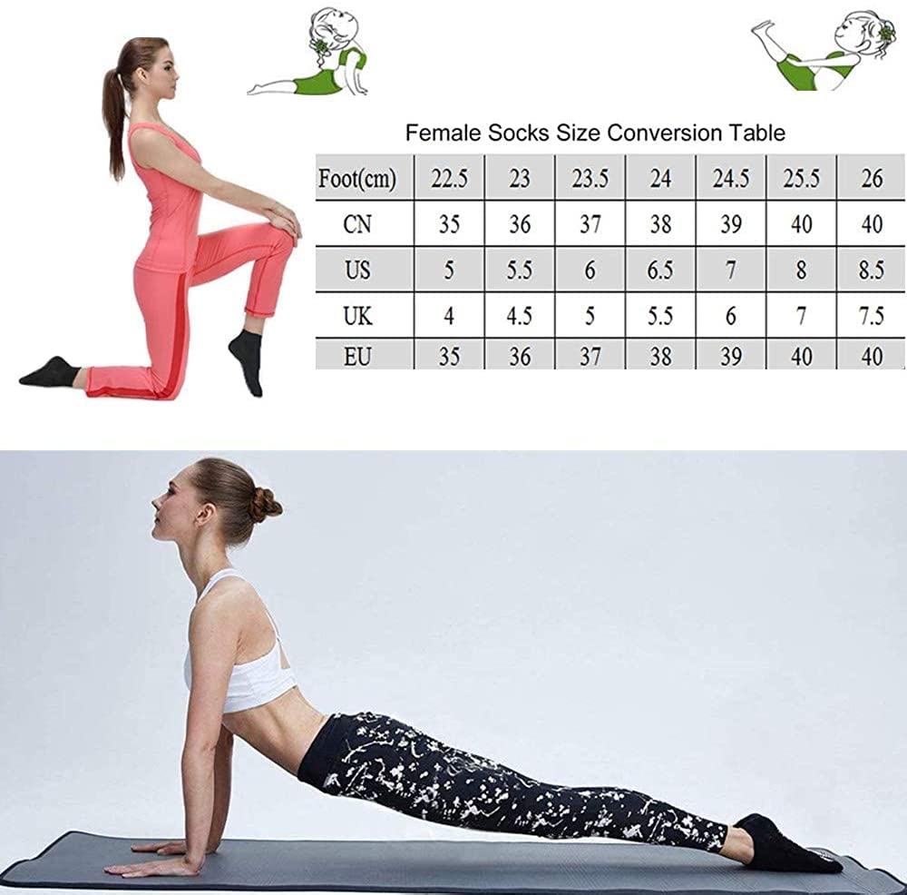 3 Paia Calze Antiscivolo per Donna e Uomo Sport Calze da Sport Yoga Pilates Fitness Arti Ginnastica Cotone Adulti, Antiscivolo, caviglia con puntini in gomma (Viola/Blu/Rosa)