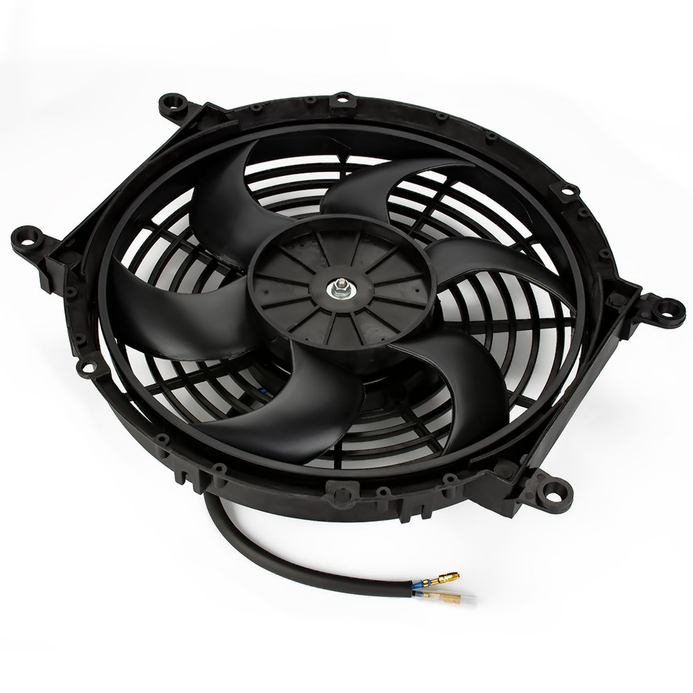 Universal 12V 80W 2250RPM Blade Motor del coche Radiador eléctrico Radiador de refrigeración Ventilador Kit 10 pulgadas