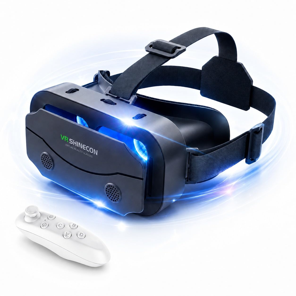 TMY Three D Virtual Reality Glasses Three D Virtual Reality Helmet Movies Game|Smartphone VR Headsets|Consumer Electronics (1305) (TMY10)-image-24