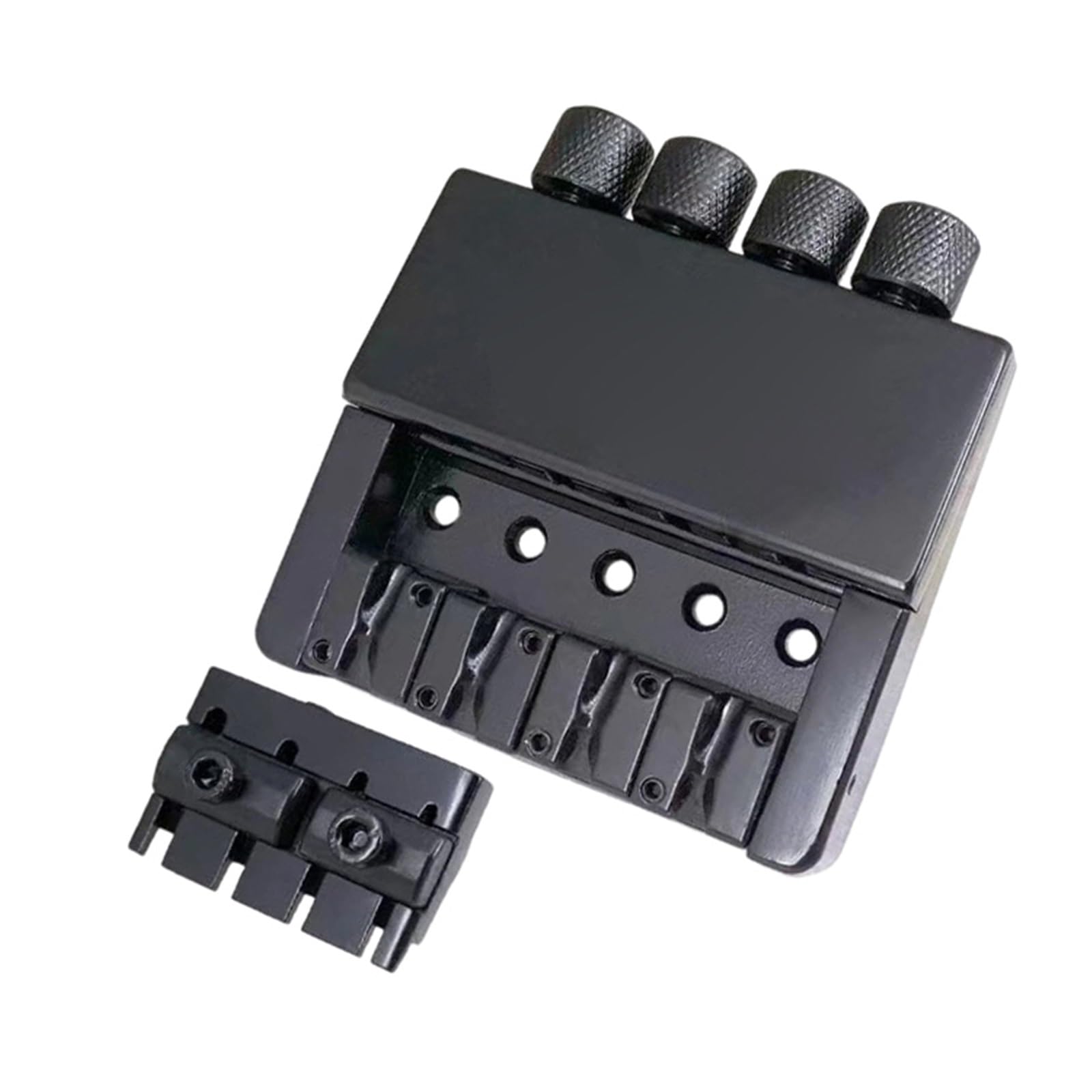 Mostek Gitarowy Akcesoria Do Bezgłowego Basu Elektrycznego 4 Strunowy Mostek Z Końcówką Czarny