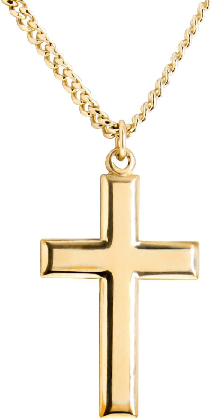Heartland Classic 14K Gold-Filled Cross Necklace for Men - Stylish, Durable, Faith-Inspired Gift