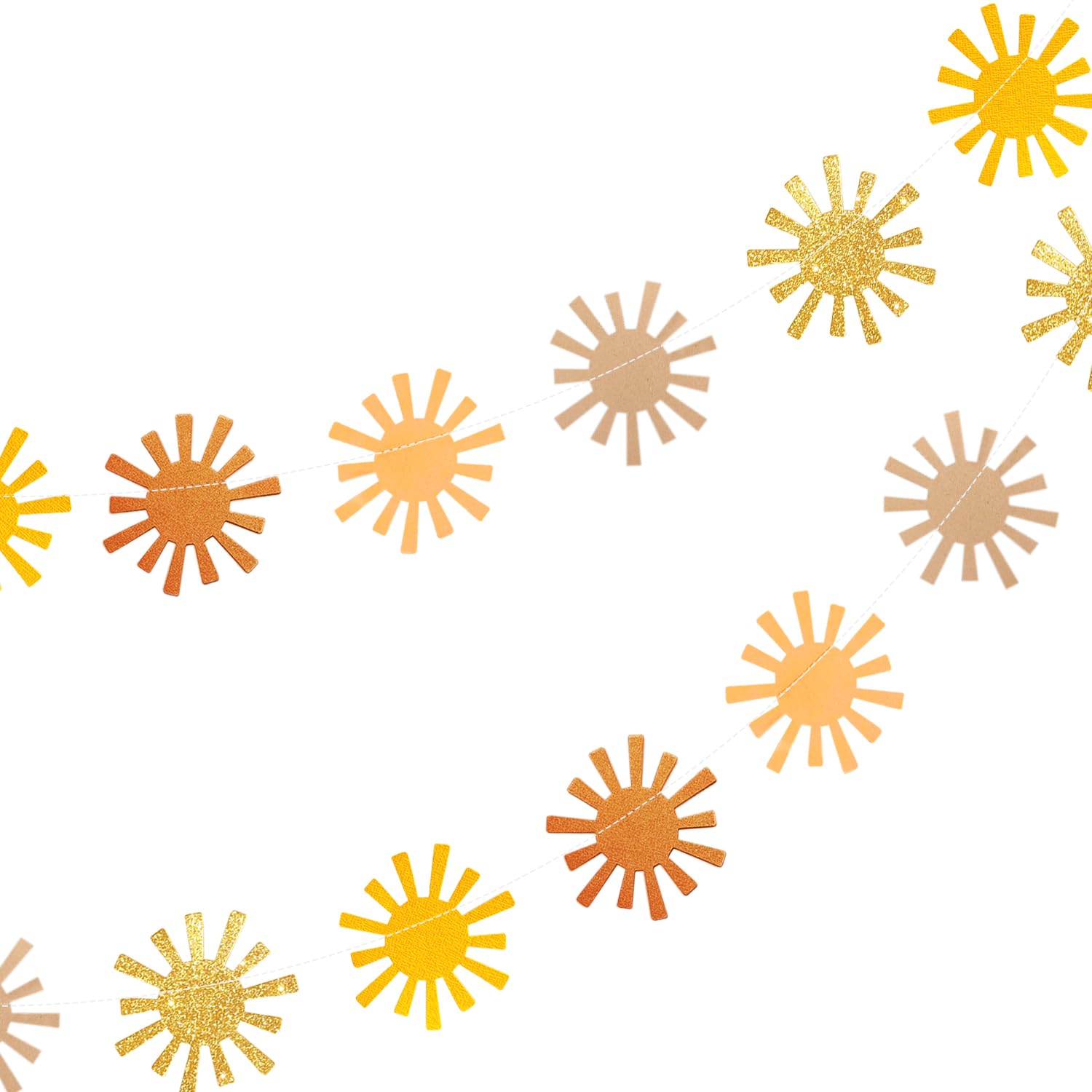 Sunshine Decor First Trip Around The Sun Garland Decorations Sunny Banner Theme Birthday Party Supplies Brown Baby Shower Decorations Hanging Nursery 1st Birthday Party 2 pcs