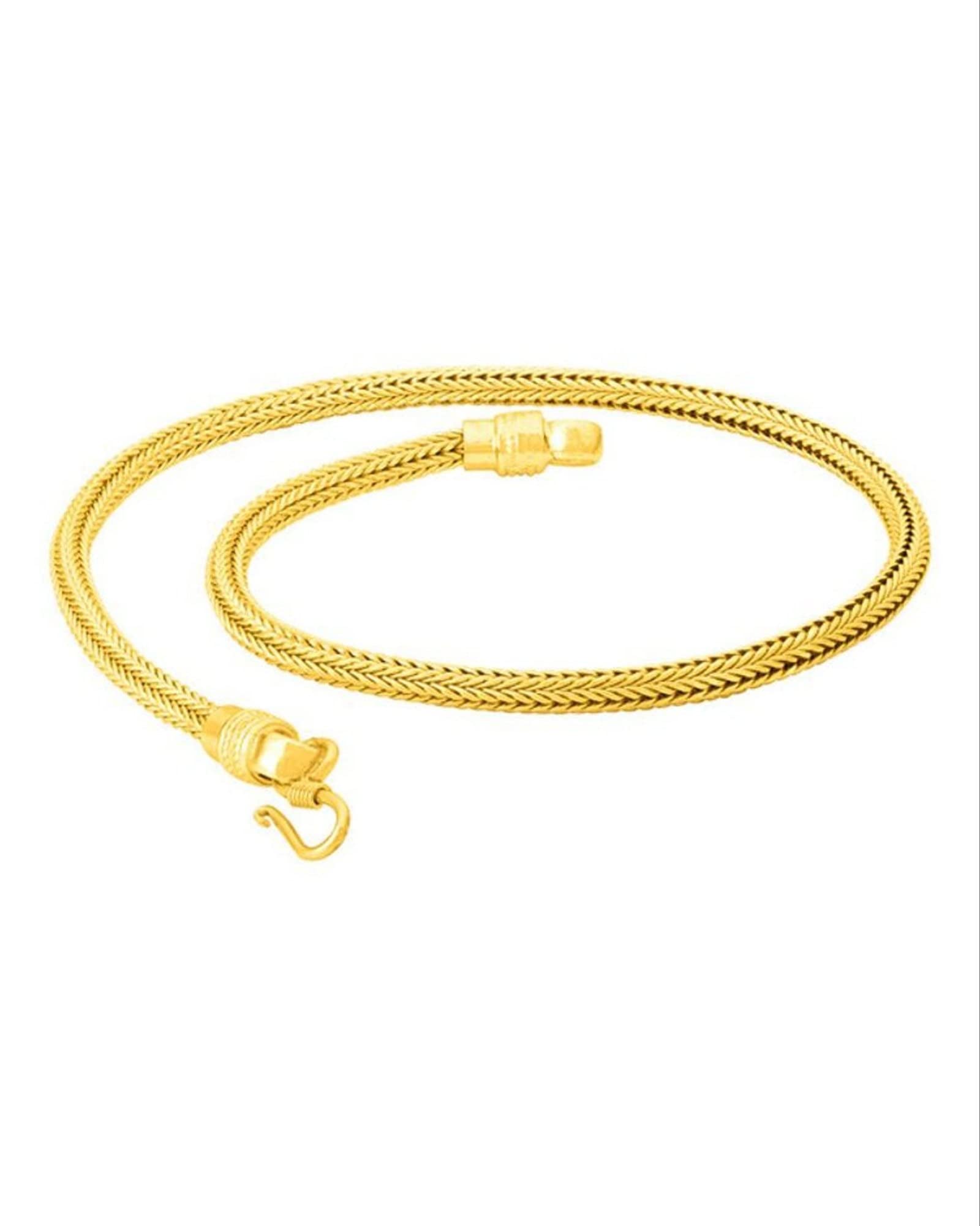 Gold Stainless Steel Flat Curb Neck Chain for Men