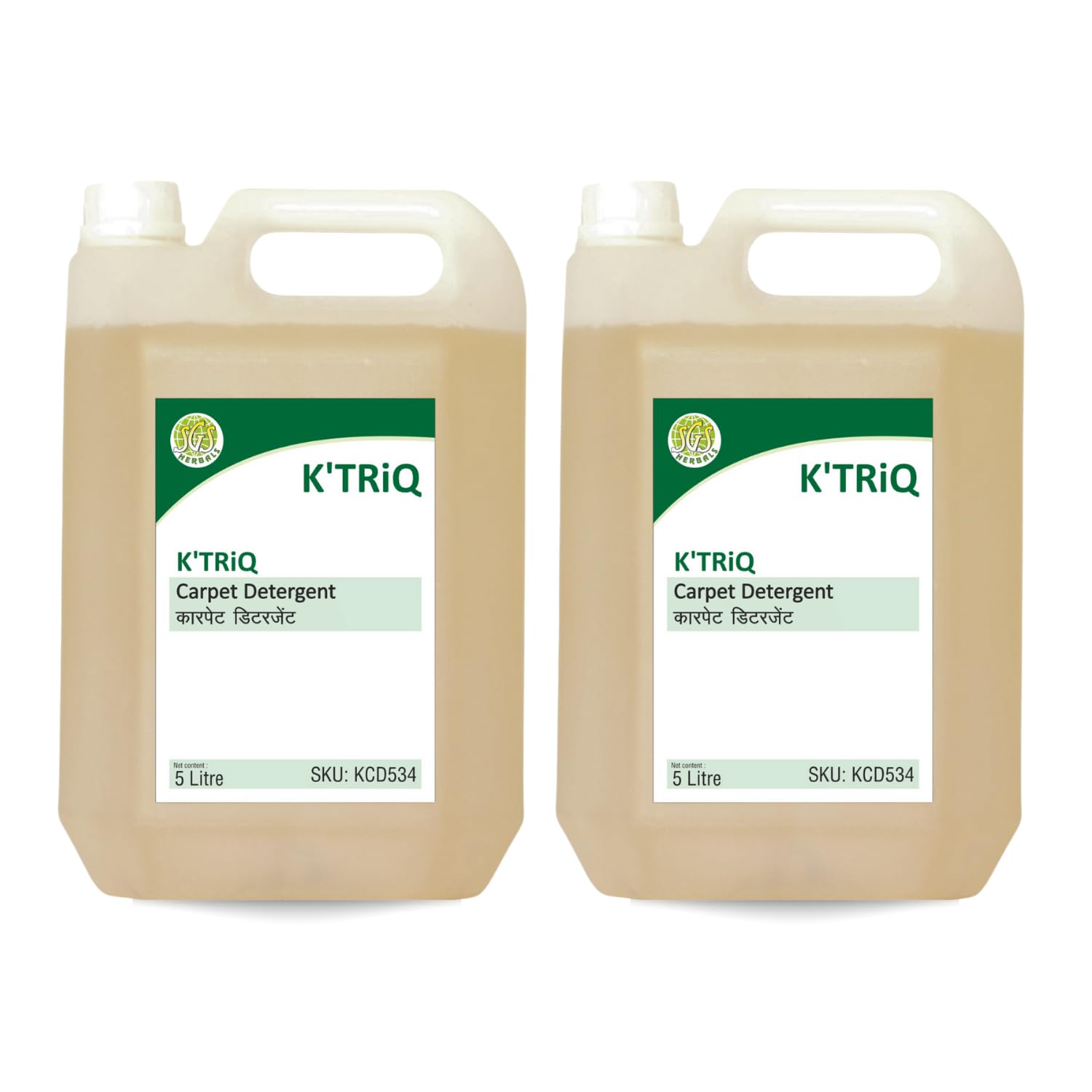 K'TRiQ K-12 Cleaning Chemical Carpet Liquid Detergent, Upholstery Cleaning Liquid for Carpets, Remove Stains Compatible All Machines (5 Litre, Packof 2)