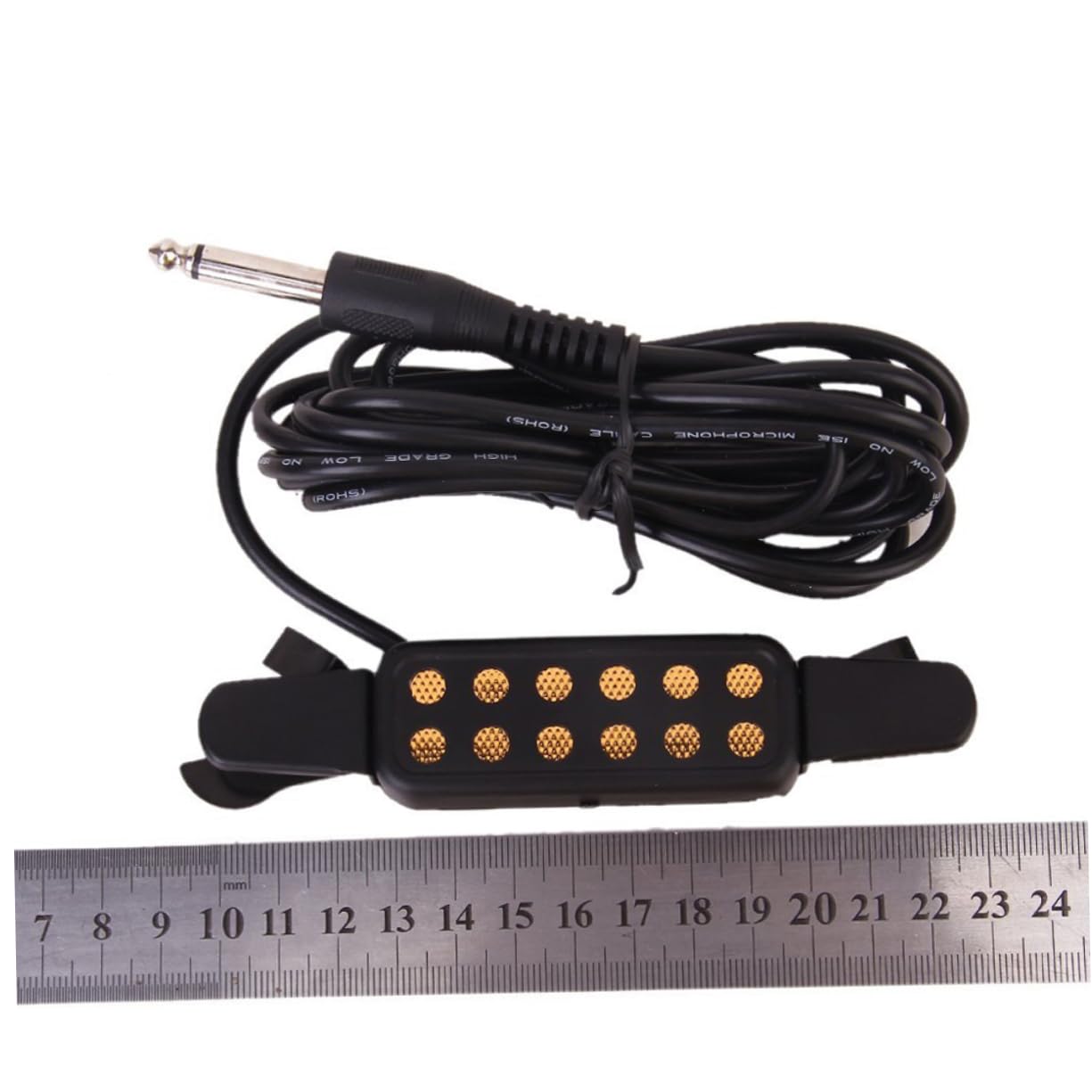 LIFKOME Portable Clip Acoustic Guitar Pickup Amplifier for Guitars Low Feedback Clean Sound Padded Clip for Acoustic Performance