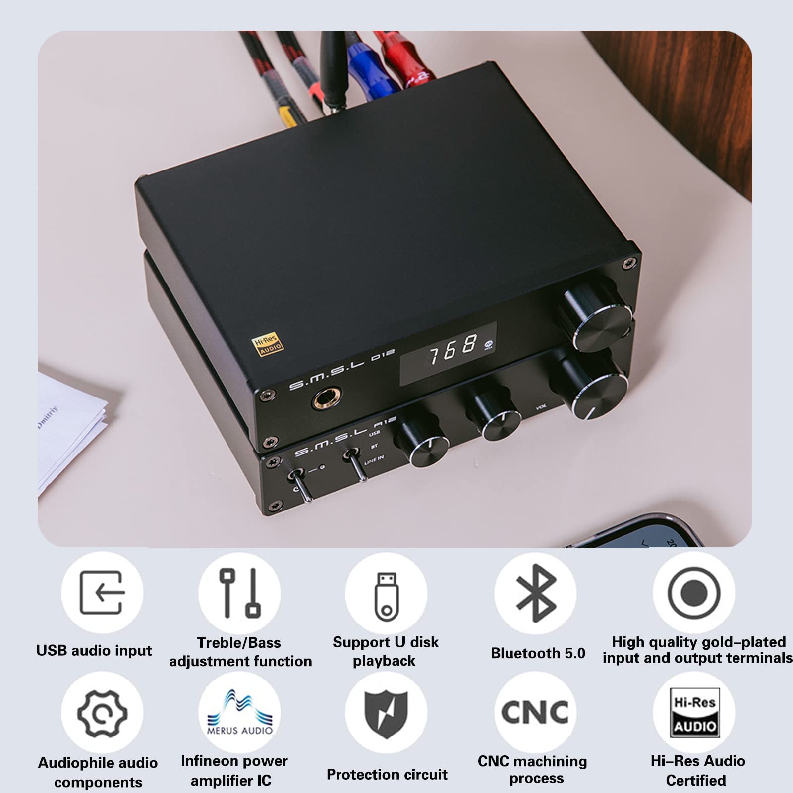 S.M.S.L A12 Bluetooth対応 小型プリメインアンプ SMSL 41zjp4oDA7L._AC_SY200_QL15_.jpg