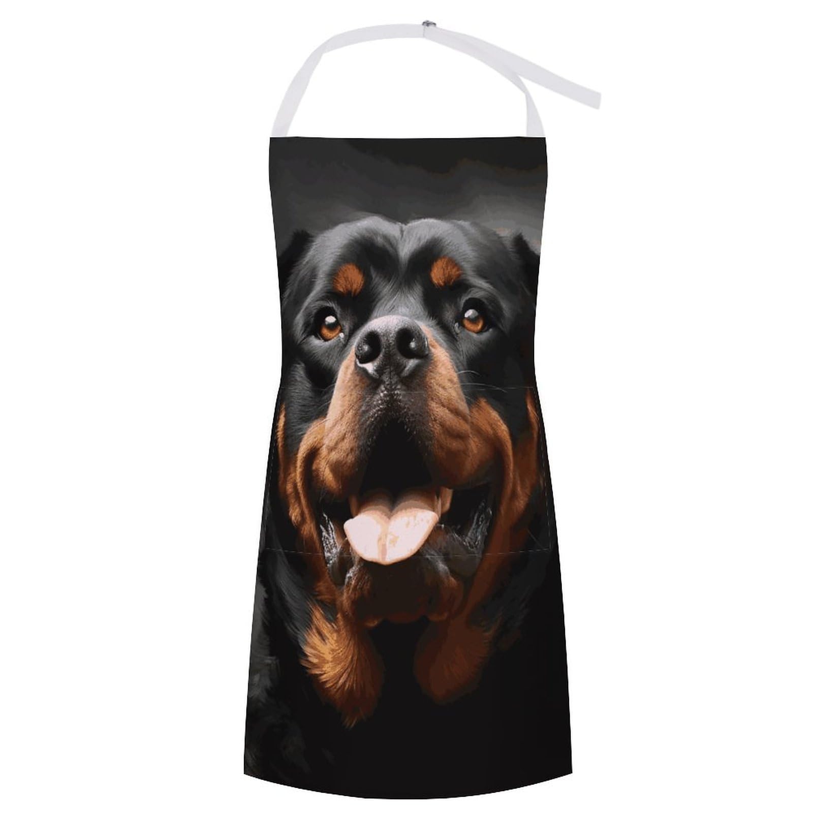 Kitchen Apron An Apron With Cool Rottweiler Dog Art Printing Pockets Funny Apron For Cooking And Baking, Style, 70x80cm