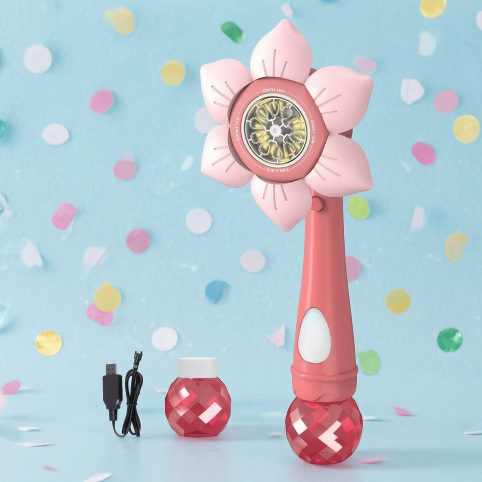 kowaku Soffia Bolle Automatico Portatile Multiforo Giocattolo Senza per attività Familiari All'aperto, Giardino, Feste, Verde