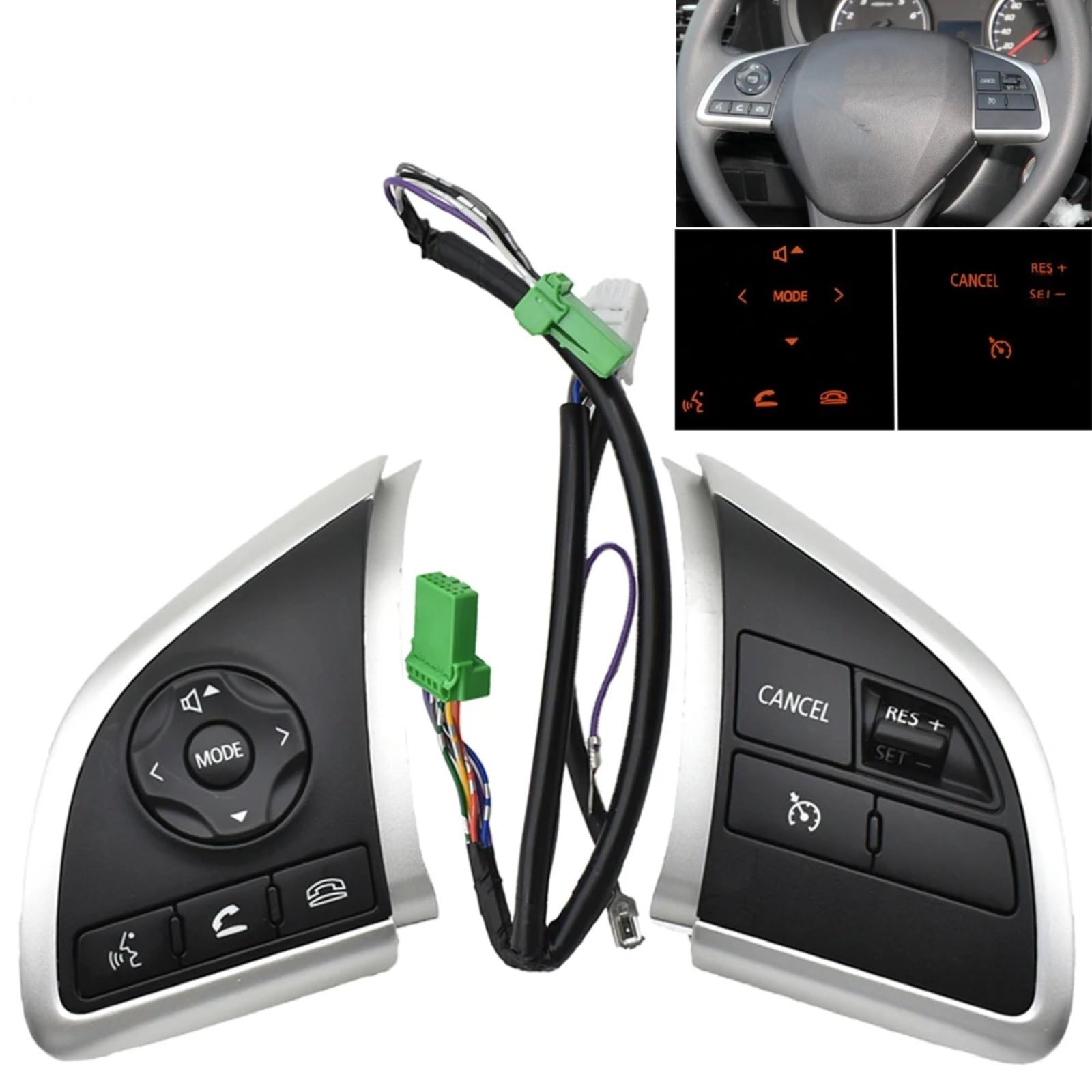 Przycisk kierownicy do Mitsubishi do L200 2015 przełącznik audio tempomat przycisk kierownicy akcesoria do wnętrza samochodu