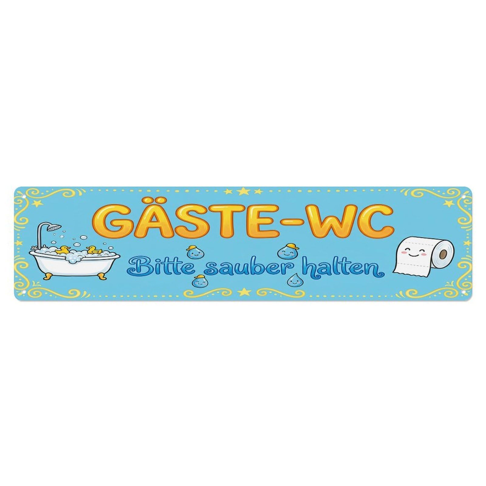 Humorous Playful Cafe Washroom Toilet(WC) Door Metal Tin Sign Plaque Wall Decor for Cafe, Club Bar, Office, Home Garden Metal Poster 4x16Inch