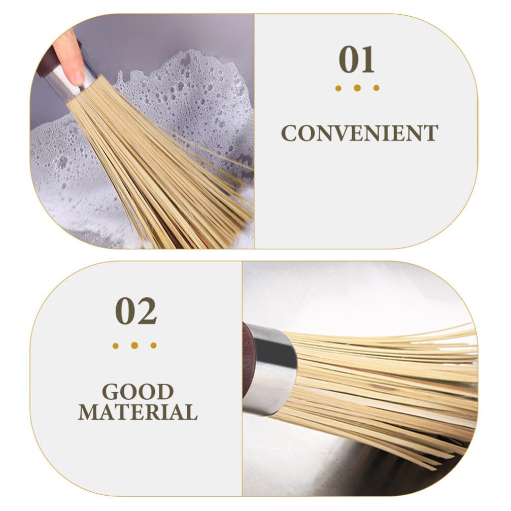 Amosfun 2piezas Cepillo De para Cocinar De Accesorio Natural para Limpiar y De Cocina para Fregar y Sartenes Ecológico y Resistente Rayones