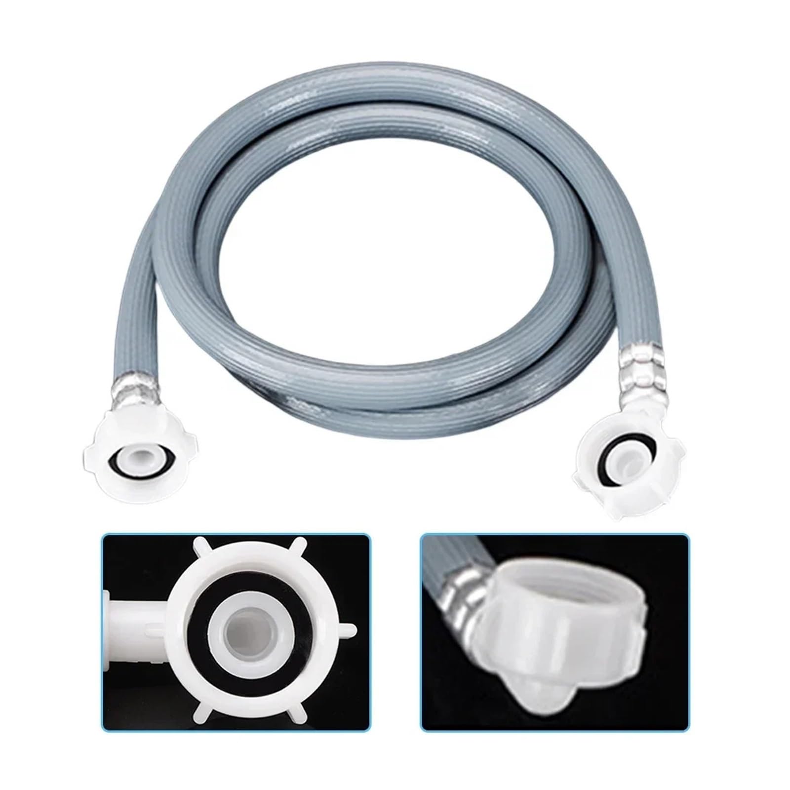 Manguera de Entrada de Agua for lavadoras automáticas de 1,5 a 2,5 m, Manguera de llenado for lavadoras y lavavajillas, Tubo de PVC.(2m)