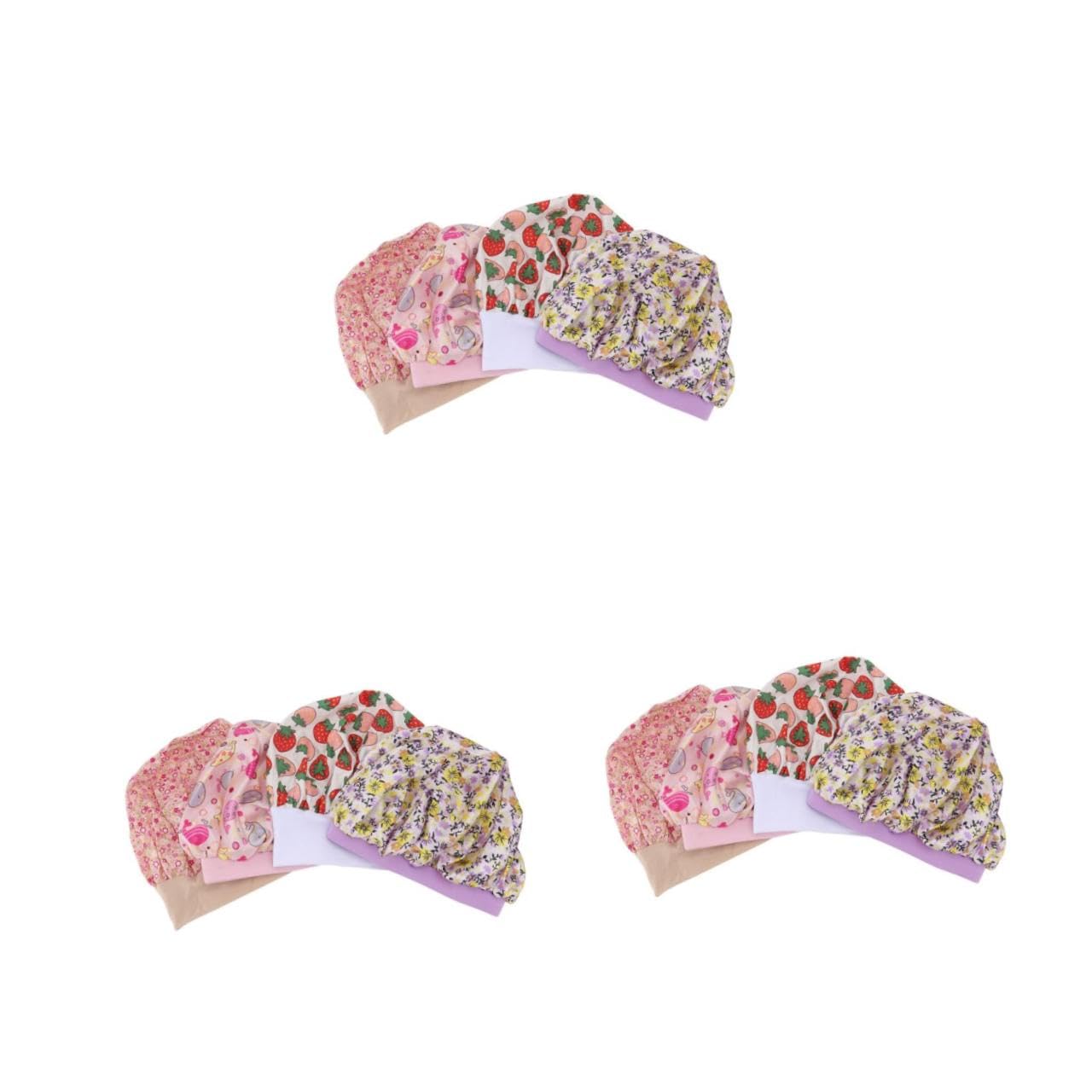 Healvian 3er-Sets Weiche Nachtmütze Für Kinder Satin-schlafmütze Kinder-schlafbezug Reise-babymütze Für Zuhause Und Hotel 4 Stück * 3