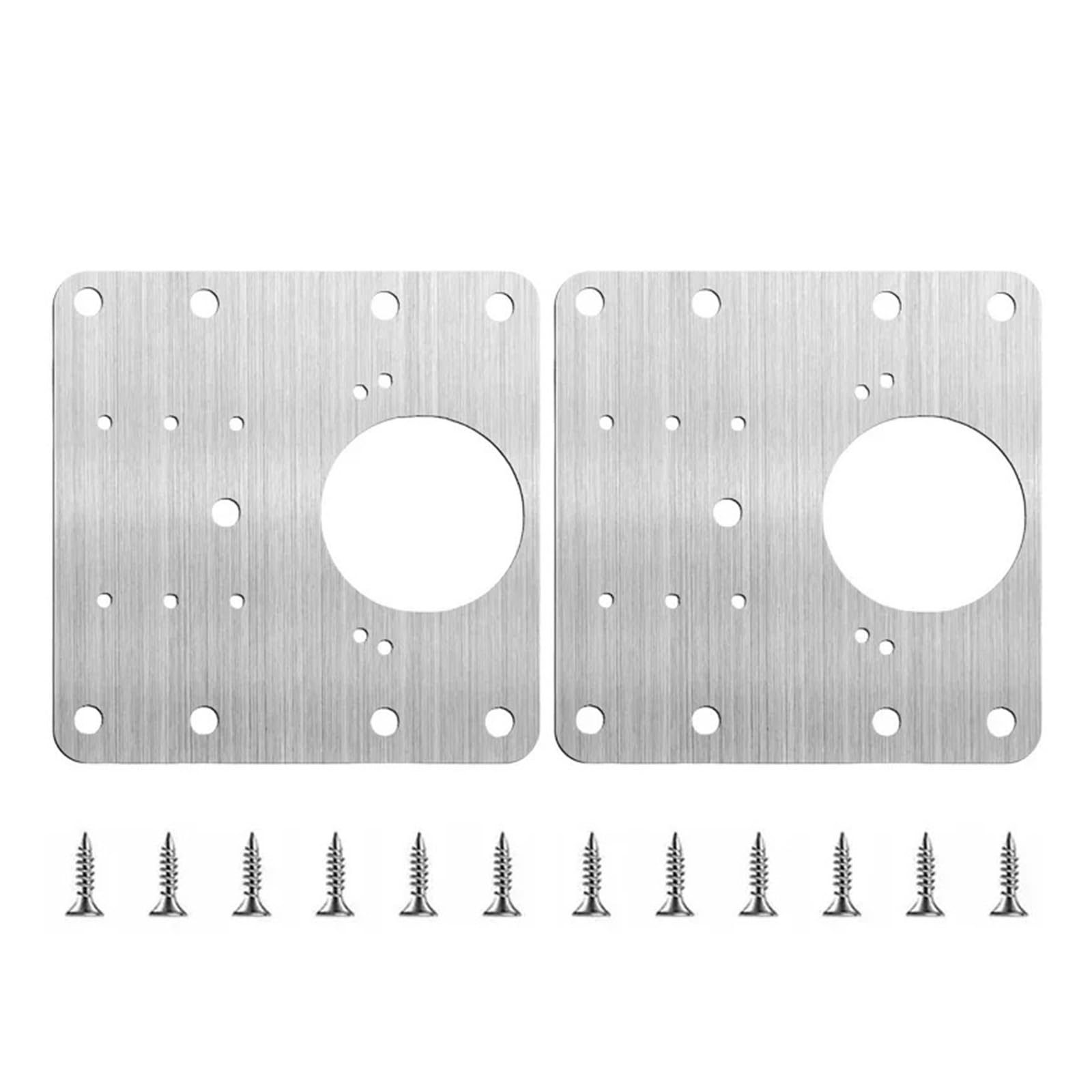 Cbtyacvlp 2Pcs Stainless Steel Hinge Repair Plate Kit With Screws Cabinet Door Mounting Fixing Bracket Furniture Hardware Tool(2Pcs)