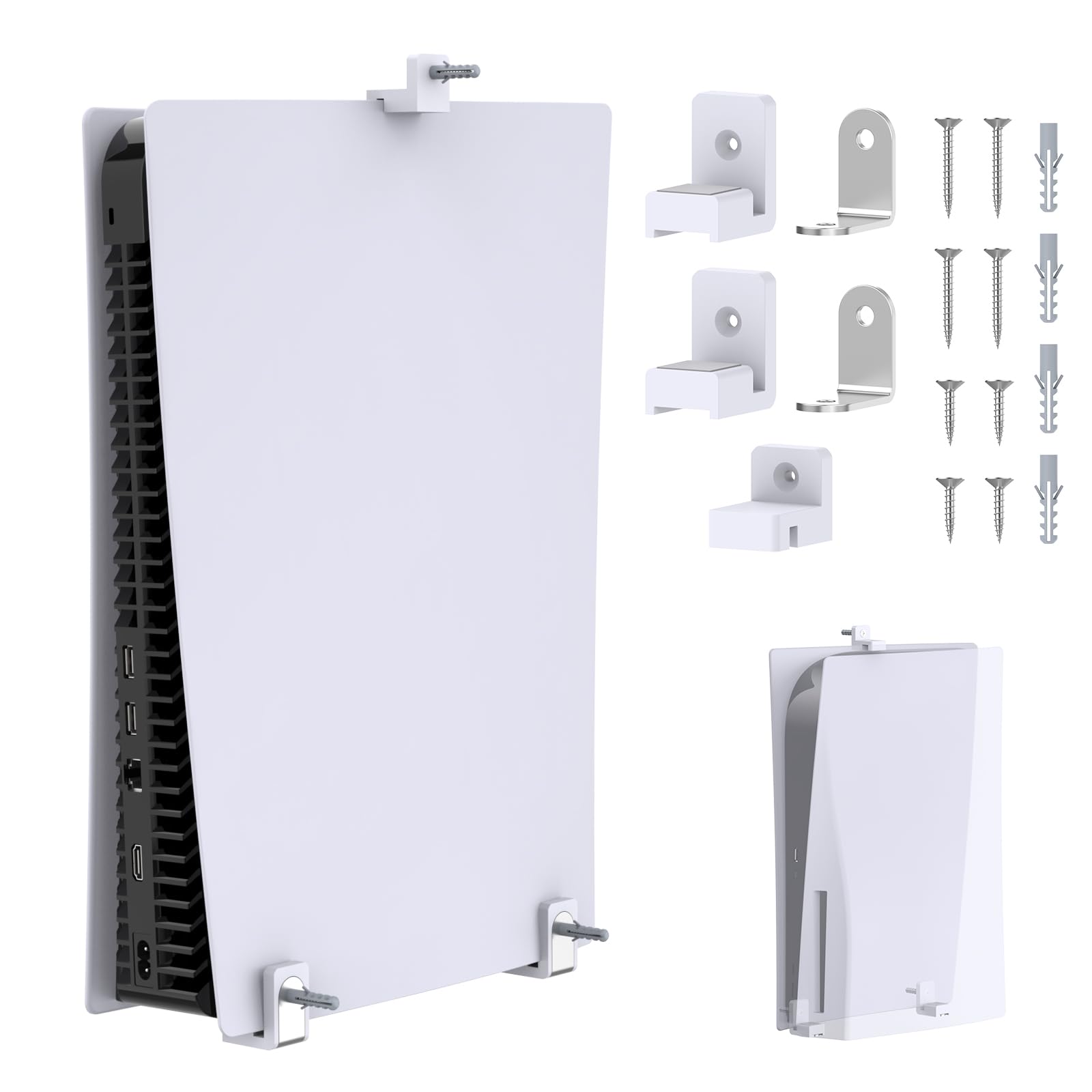 Klipdasse Wall Mount for PS5 Accessories, Mini Stand Compatible with PlayStation 5 Disc & Digital