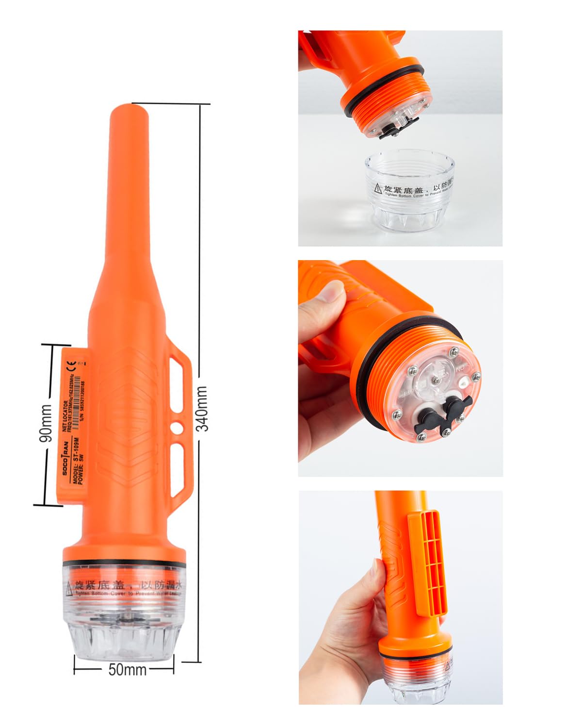 AIS Localizador De Redes De Pesca, Boya De Seguimiento De Redes De Pesca con Batería De 3000 Mah, Aproximadamente 7 NM, Luz De Señal De Red De Pesca, Ajuste De Redes, Apuntando a La Pesca
