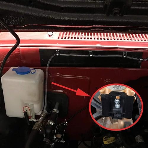 Miniatura 6 de KEMIMOTO Kit universal de botella de depósito de líquido para lavadora de parabrisas de automóvil, con interruptor de botón de chorro de bomba,