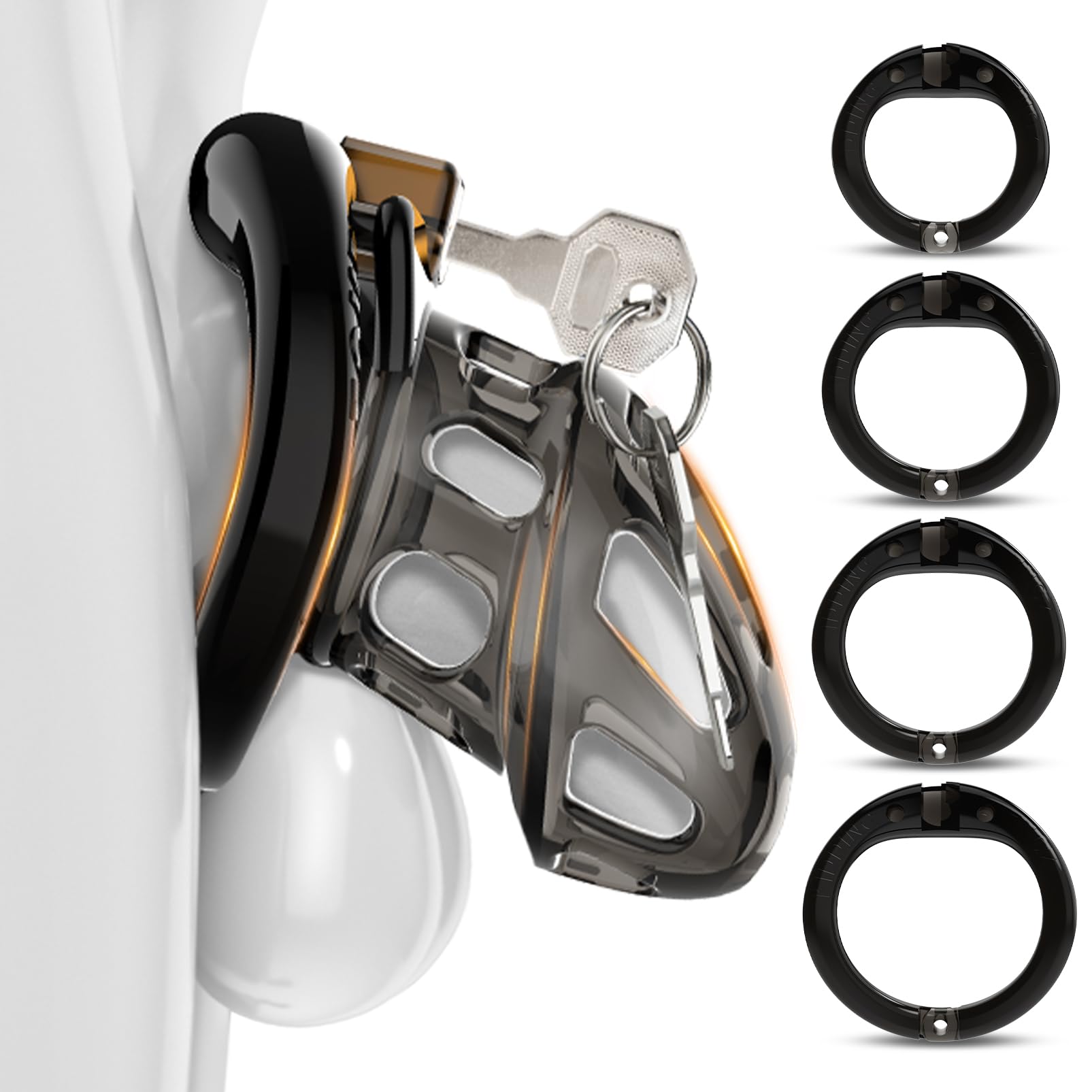 UTIMI Lightweight Chastity Cage Sex Toy for Men Black