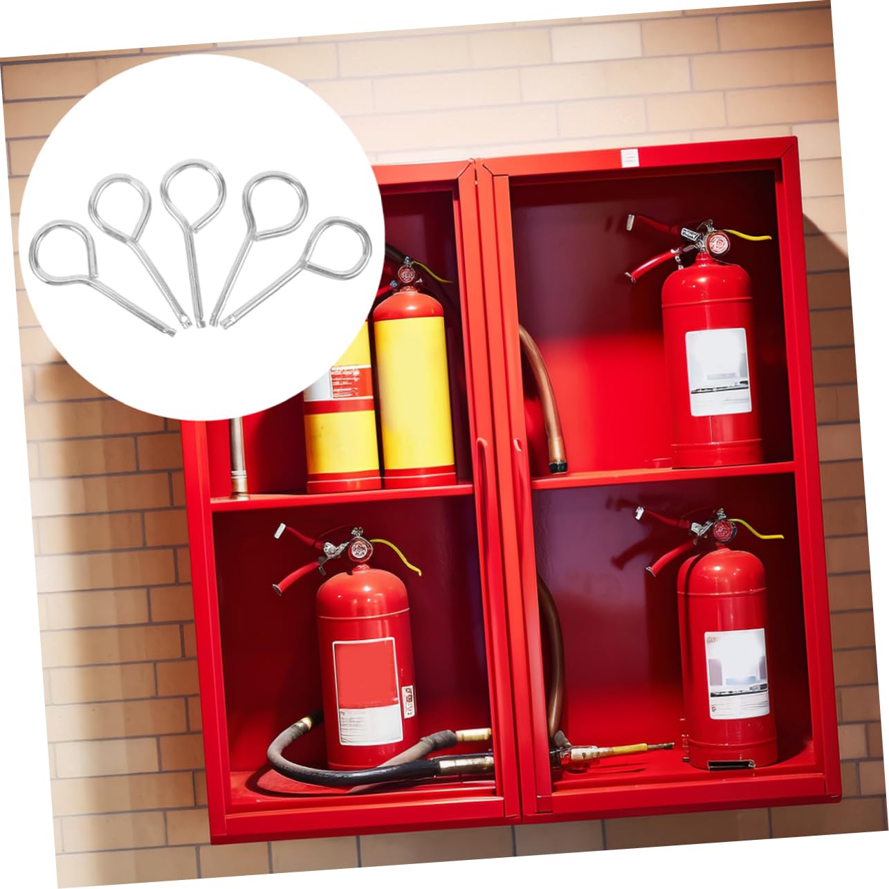 SHINEOFI 5 Set Set Chiusura Estintore Perni Degli Estintori Emergenza Pin Pull Tirare I Perni Extinguisher Pull Estintore Domestico Pin Estentore Di Ferro Da Stiro Argento 20 Pezzi*5