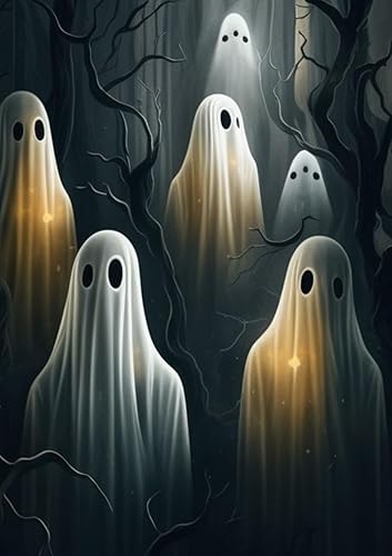 Scary Ghost - Rompecabezas de 1000 piezas para adultos, rompecabezas educativo intelectual, juego divertido para hombres, mujeres y niños, 20 x 28.8