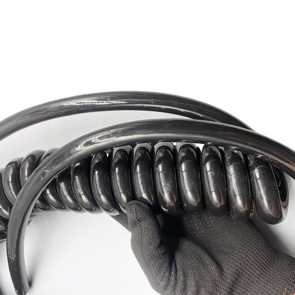 Przewód elektryczny, kabel spiralny teleskopowy, Przewód sprężynowy 12-żyłowy, kwadratowy, 1,5 mm, teleskopowy, PU, ​​mechaniczny, elektryczny, połączeniowy