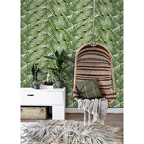 Papier peint feuille de palmier en impression latex durable et lessivable - 2
