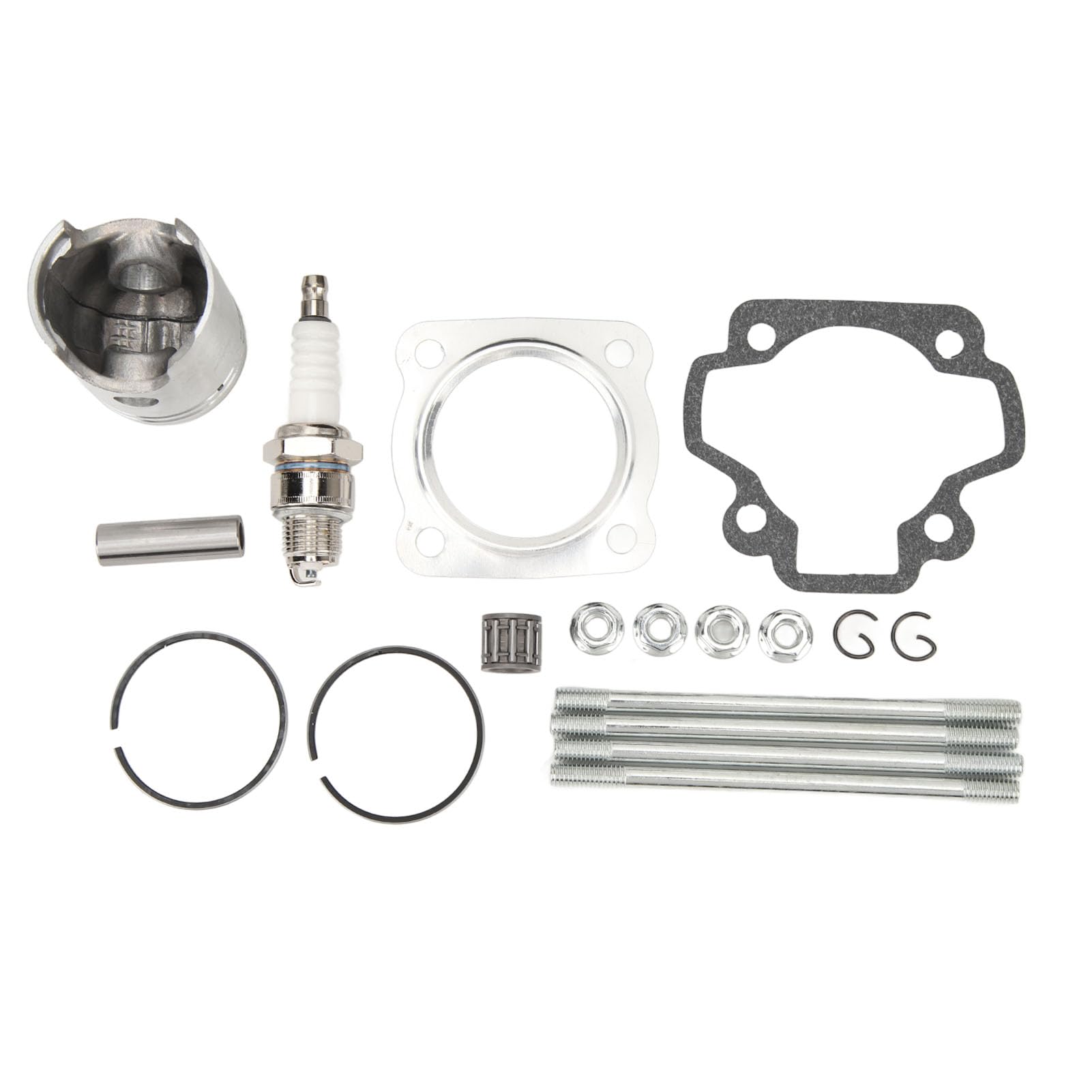 Ejoyous Kit Guarnizione Testata Pistone Cilindro per PW50 QT50 Calibro 40 Mm in Metallo con Candela per Anni di Modello Dal 1981 Al 2022