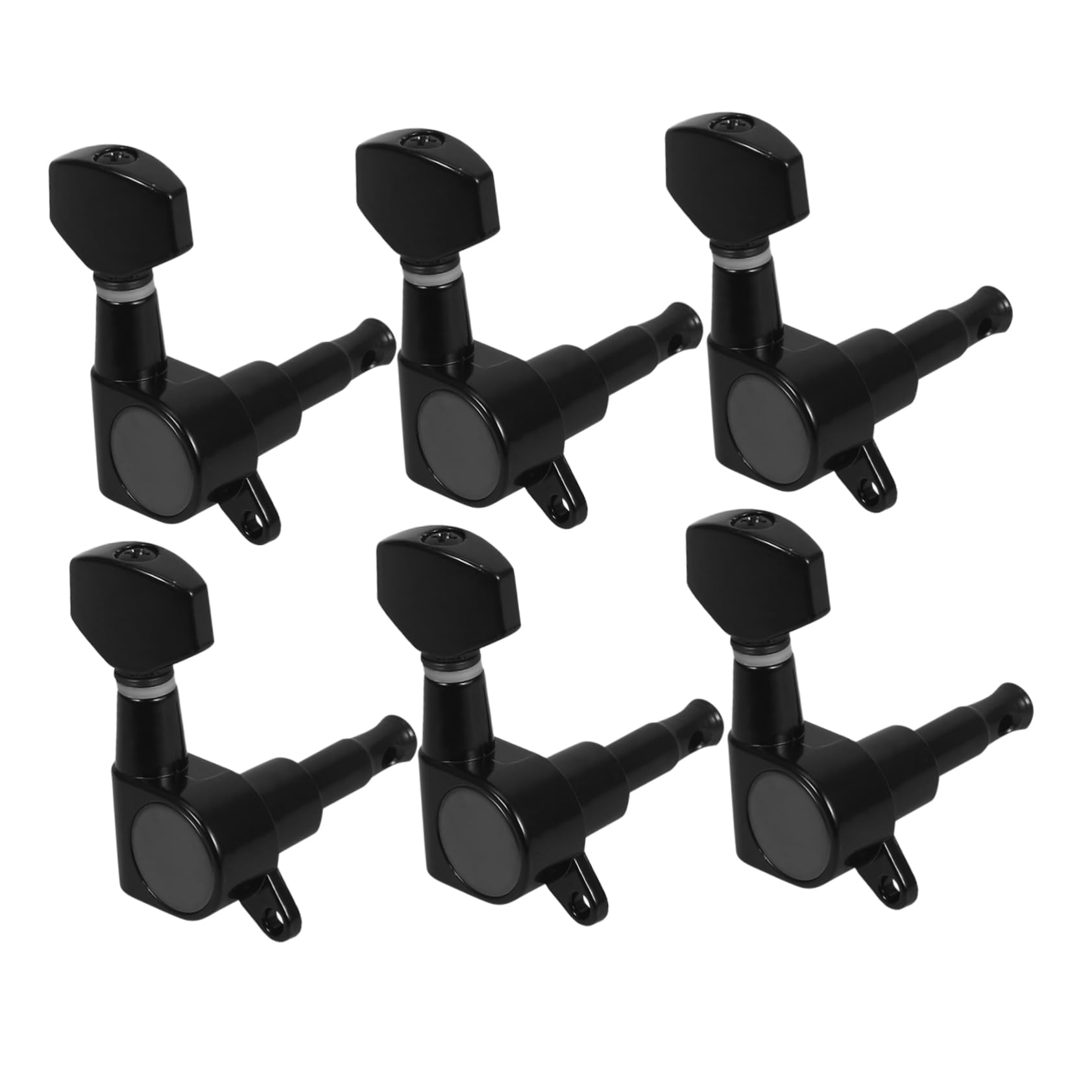 HEMOTON 6Pcs Guitar Locking Tuner Pegs Closed Design Replacement Tuning Keys for Electric Acoustic Guitars Easy Installation Wear Resistant Chrome Finish Stylish Texture