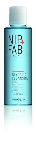 Nip + Fab Glycolic Acid Fix - Limpiador espumoso para cara con aceite de oliva, exfoliante y rejuvenecedor AHA, limpiador facial de espuma para