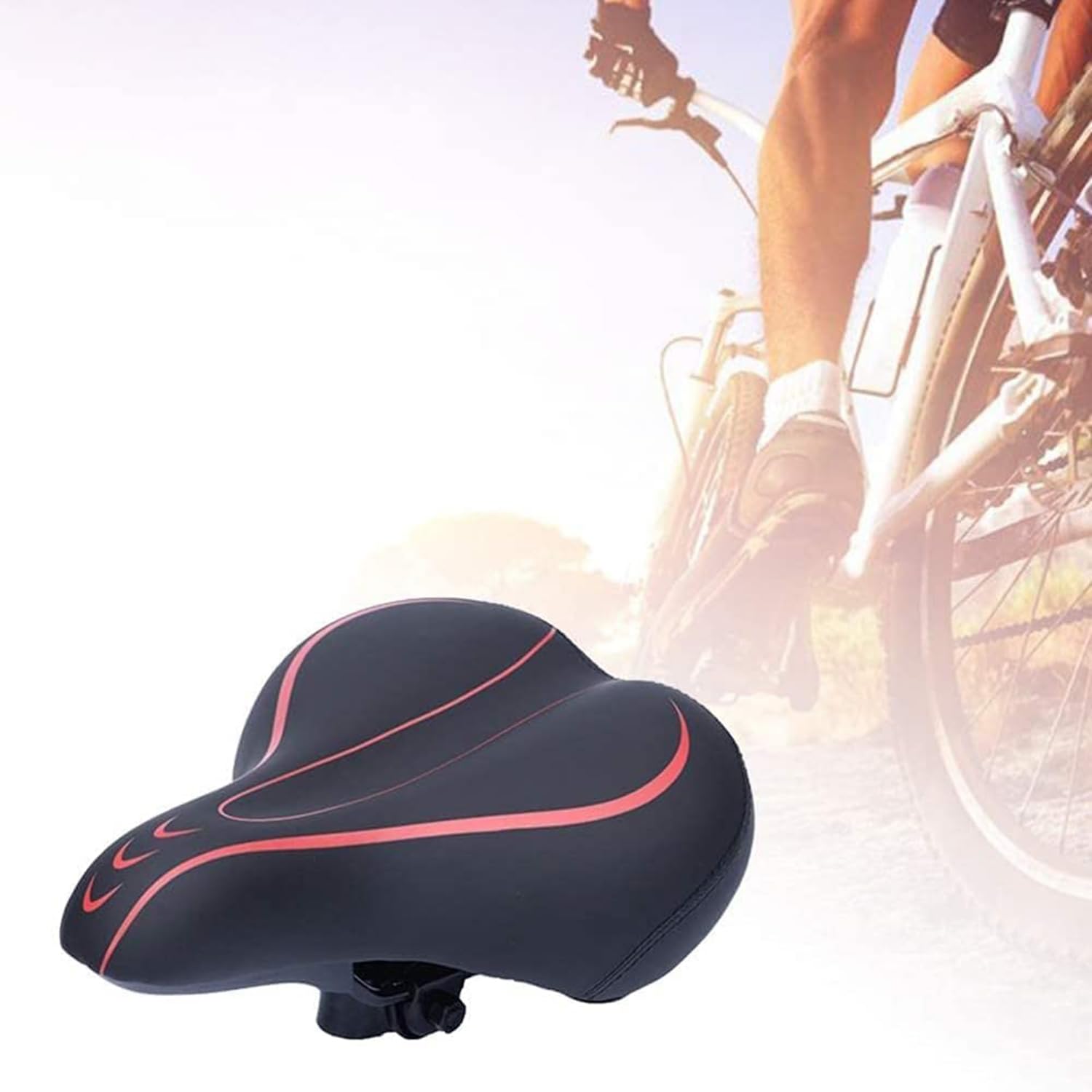 Sella Bici ergonomica per Scarp Master 2019–2026 | sella bicicletta imbottita comfort con doppio ammortizzatore a molla sella MTB trekking bike nero