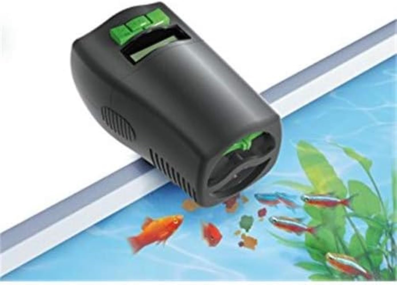 Tetra myFeeder Futterautomat für Zierfische im Aquarium, anthrazit, inklusive Batterien