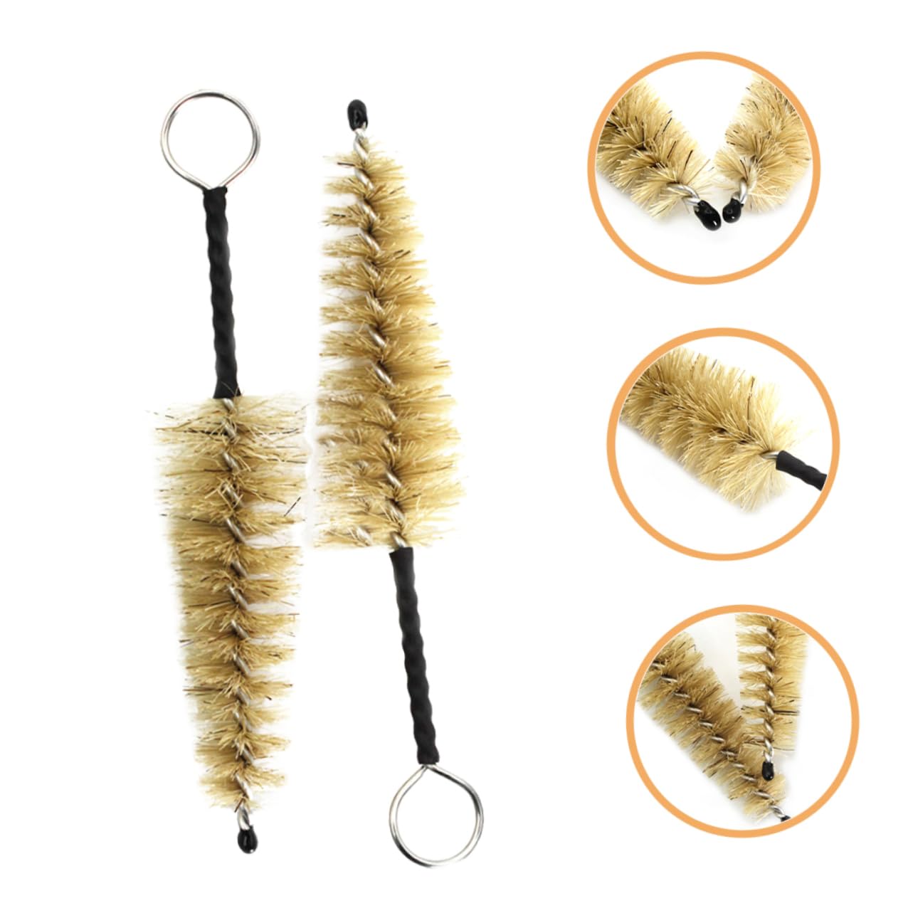 Toyvian Flute Cleaning Brush Set 2 Pack Saxophone and Clarinet Mouthpiece Brush for Flute Accessories Bristle Material Use