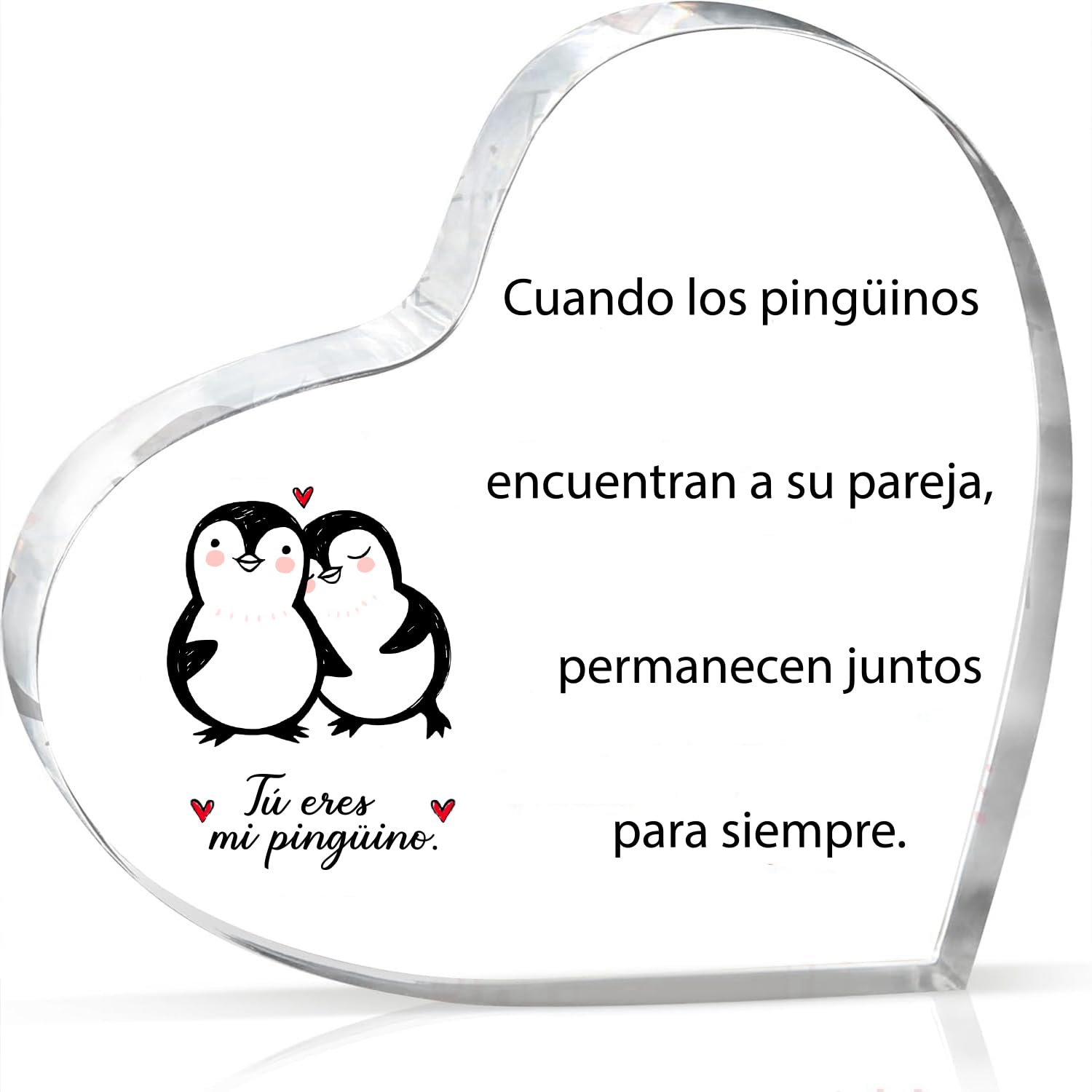 FANAOREN San Valentin Regalos Mujer, Regalos San Valentin Hombre, Placa Acrílica - Tú eres mi pingüino, Regalo Aniversario Pareja, Regalos San Valentin, Regalo Novia Novio Enamorados