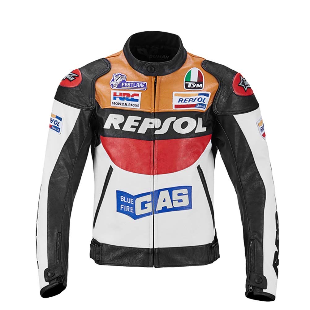 Cuir Veste Moto Racing Blouson Motard Protections CE Gilet Thermique Homme CE Armored Imperméable Respirante Textile Veste