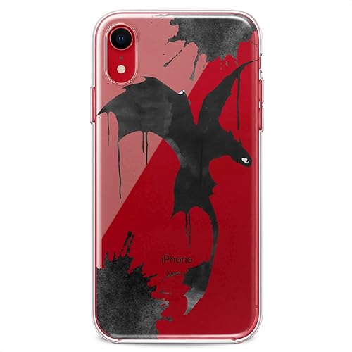 Miniatura 4 de Funda de TPU compatible con iPhone 15 14 13 12 11 Pro Max Plus Mini Xs Xr X 8+ 7 6 5 SE dragón negro lindo alas negras flexible diseño de dibujos