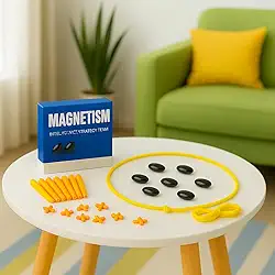 Jogos de Tabuleiro Pedrinhas Magnéticas Estratégicas | Brinquedo Interativo com Ímãs para Toda a Família | Coordenação Motora e Raciocínio Rápido Educativo (Modelo 1)