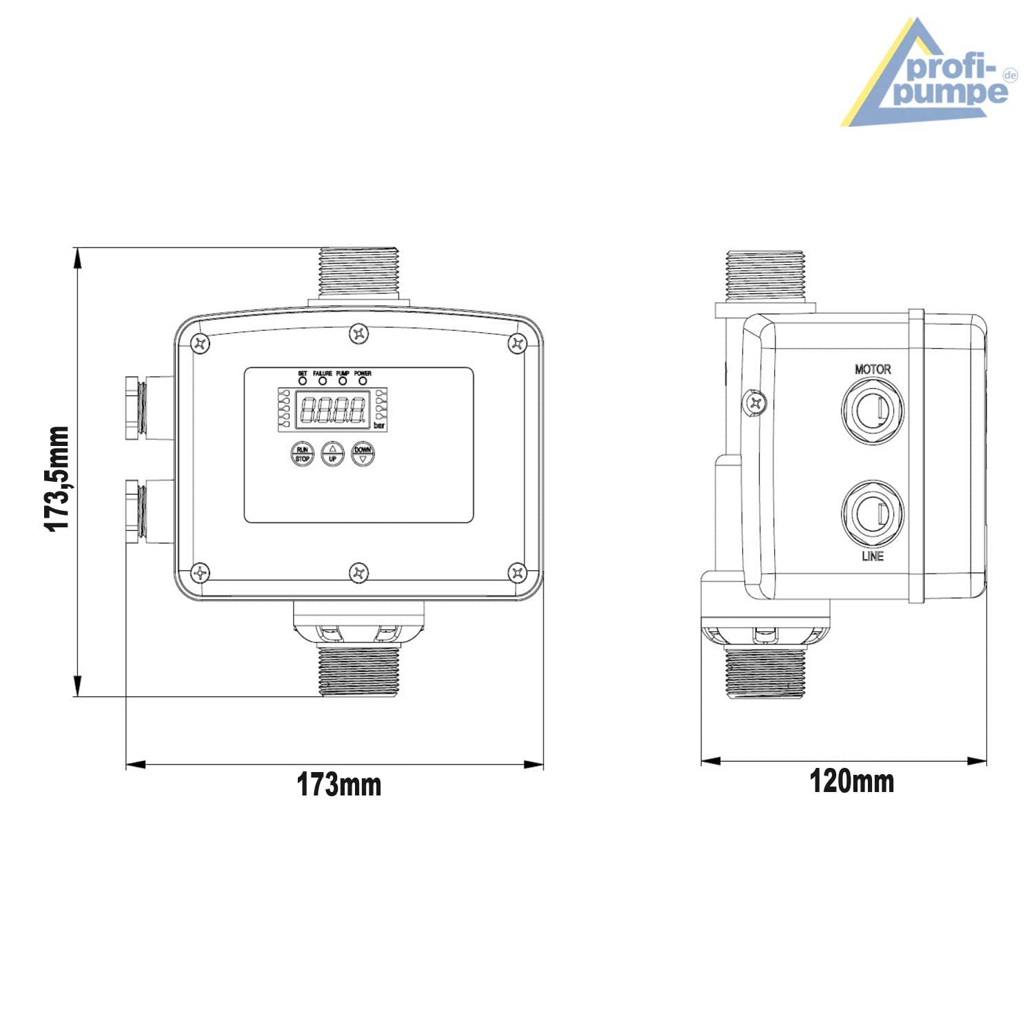 CONVERTIDOR CONVERTIDOR DE BOMBA Cableado Interruptor a presión Control automático Monitor de flujo para tubería de agua doméstica Bomba de pozo Bomba de pozo Bomba centrífuga Bomba sumergible Bomba