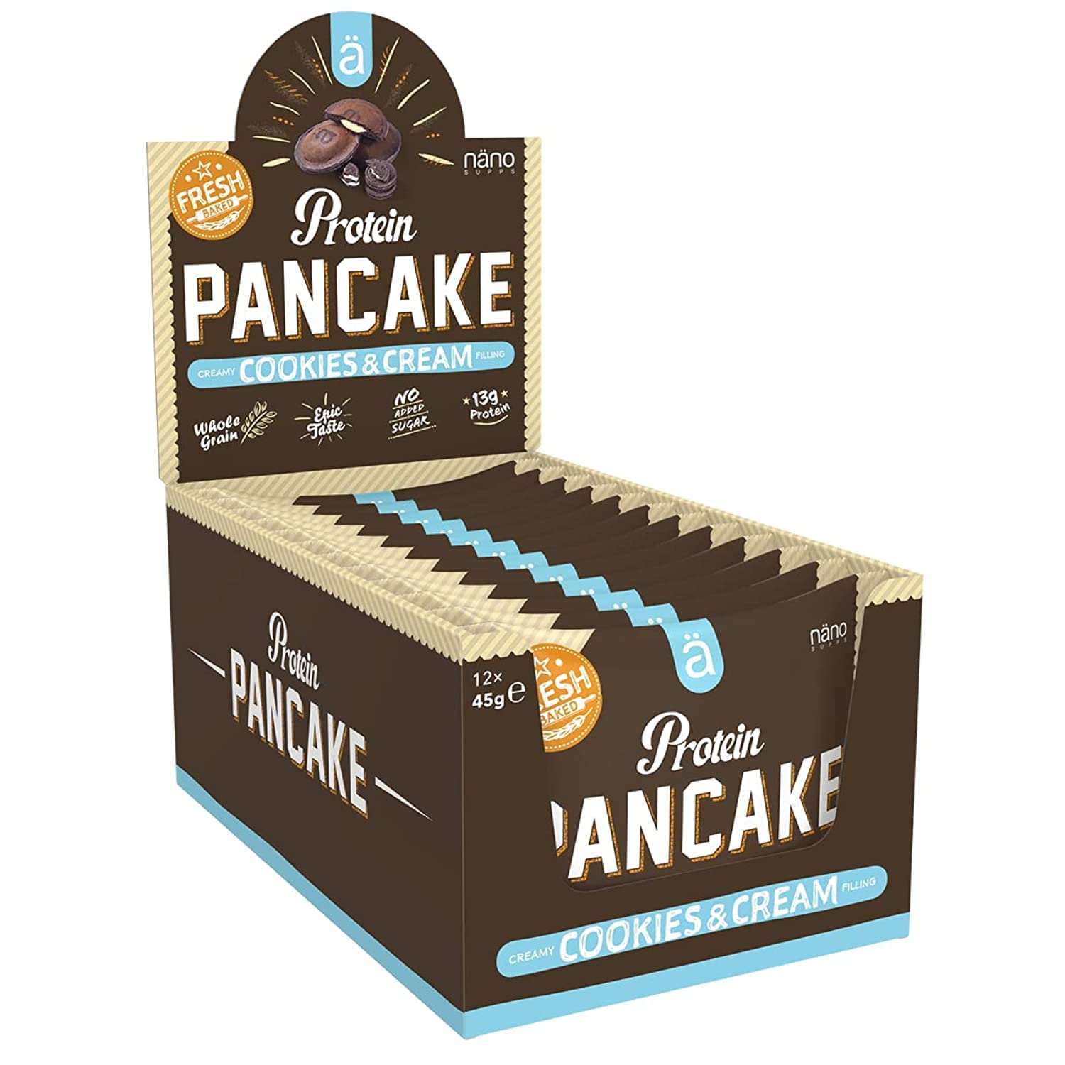Nano Protein Pancake Cookies & Cream (12 Pieces In Box) (540gm)