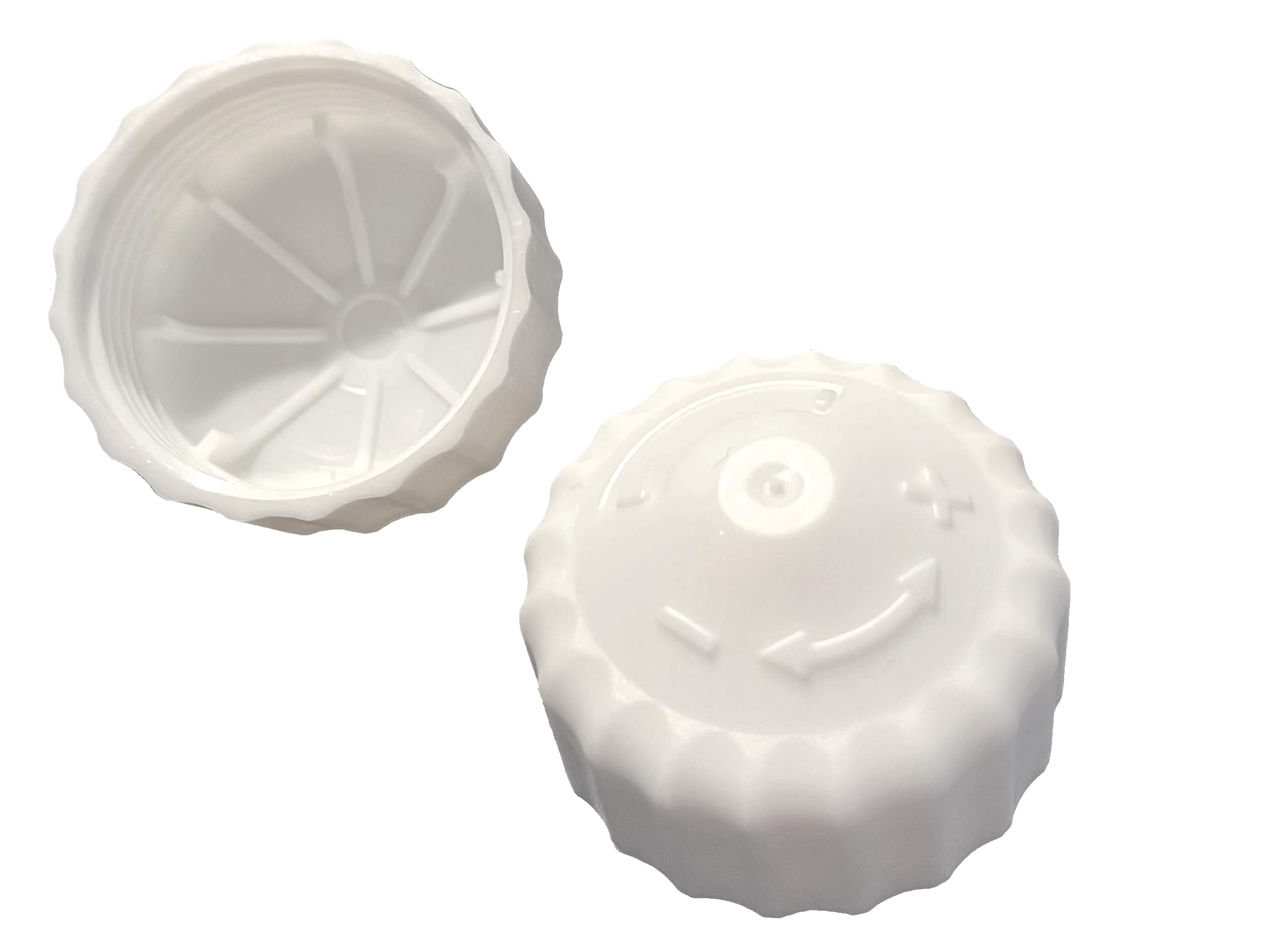 2 x Ventilschutzkappe Handregler Handregulierkappe Bauschutzkappe, weiß einfache Ausführung, M30 x 1,5