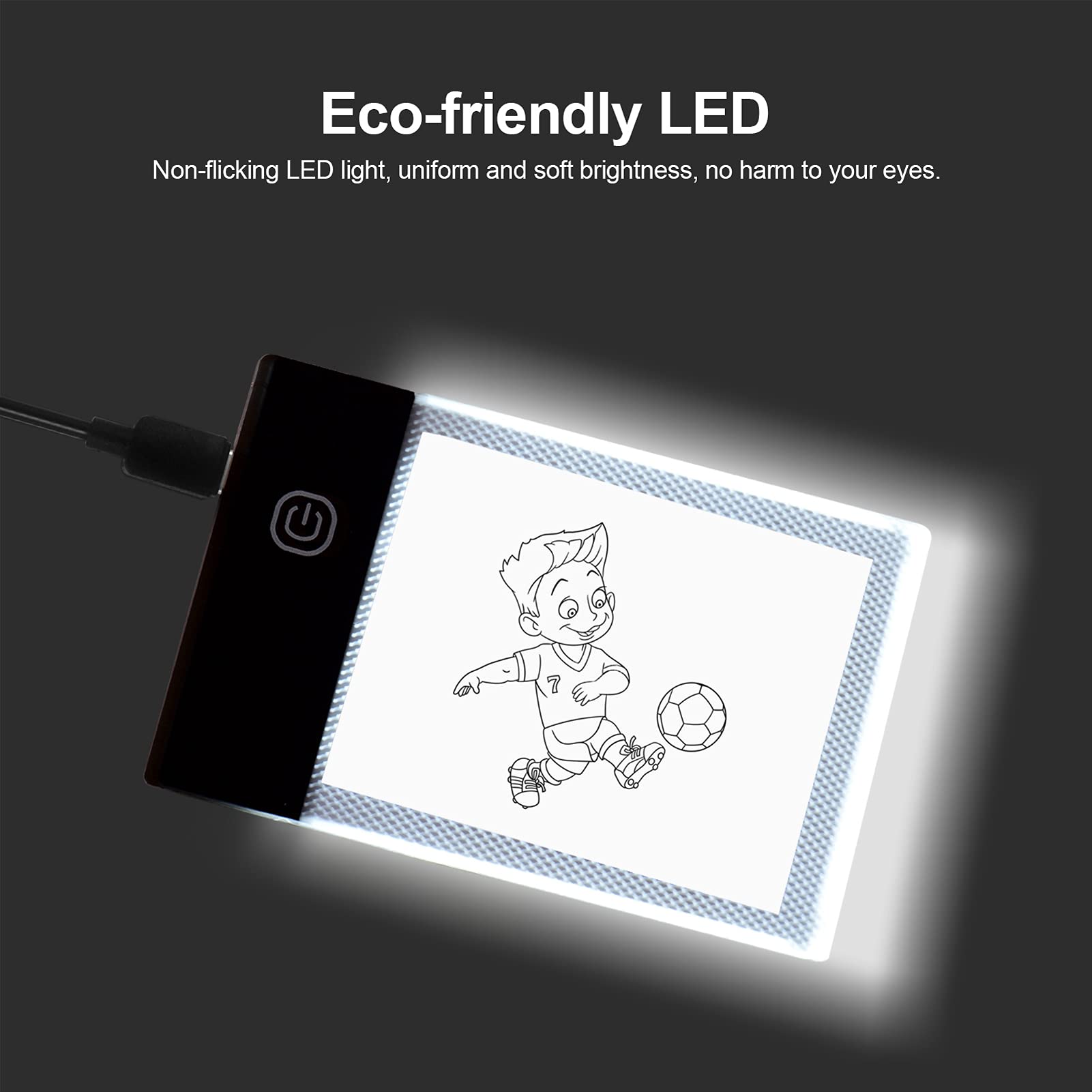 Super Mini LED Light Pad Ultra-Thin Light Box USB Powered Dimmable Brightness Artcraft Tracer for Children Students Adults Ding Tracing Practise Calligraphy Flipbook Flip Books Animation Cartoon