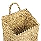 HMF Hängekorb geflochten aus Wasserhyazinthe, Zeitungskorb zum Aufhängen | 30 x 17,5 x 38 cm