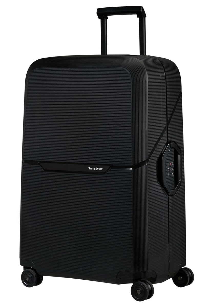 Samsonite Magnum Eco Spinner 75 cm (28 in) Grande Bagaglio Trolley Bag, Blu, Doppi fiocchi in alluminio resistente e leggero