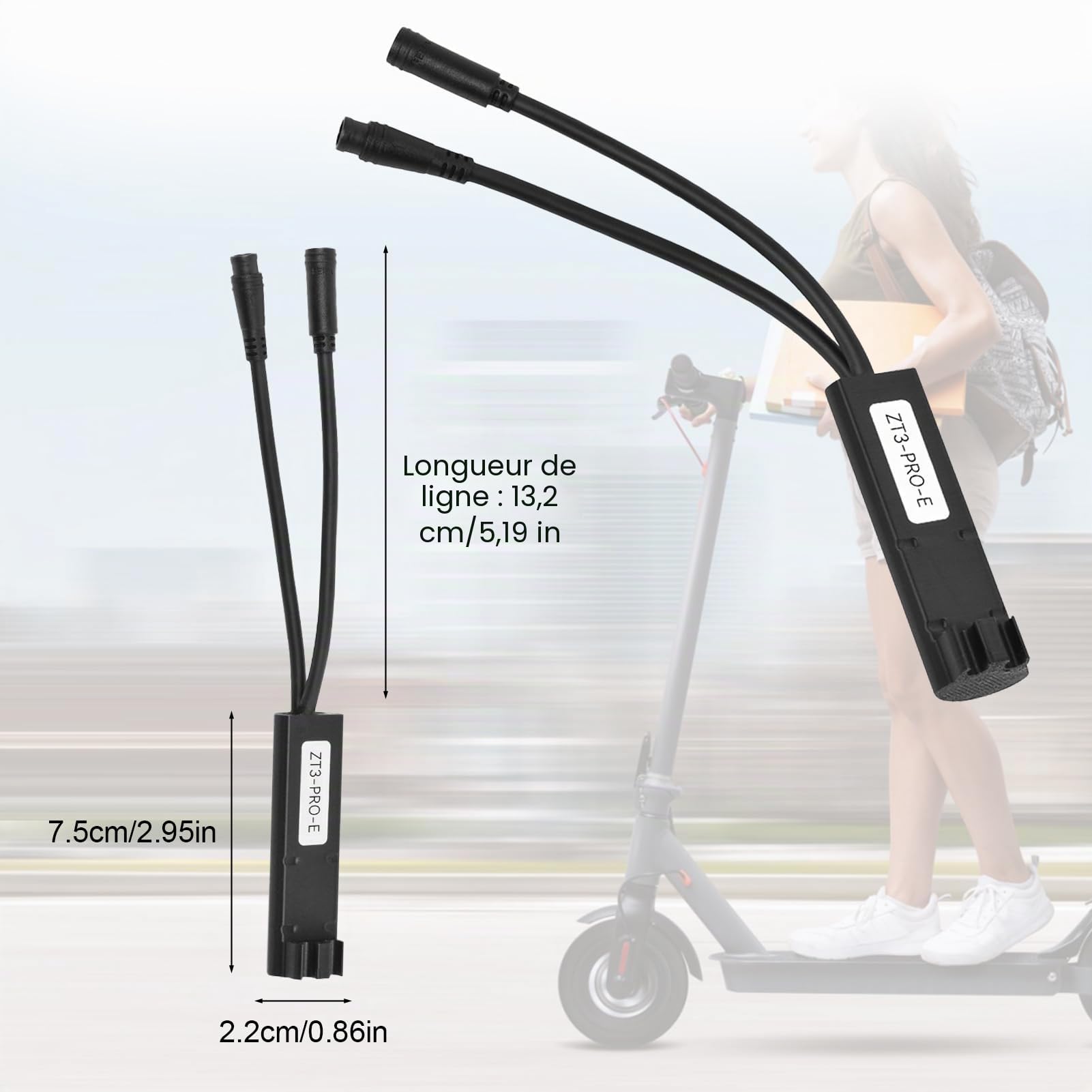 Câble de puce de trottinette électrique Câble d'augmentation de vitesse pour Segway pour ZT3 Pro et pour Ninebot pour ZT3 Pro Series avec rappel de survitesse désactivé New Tuning Chip Unlock Cable