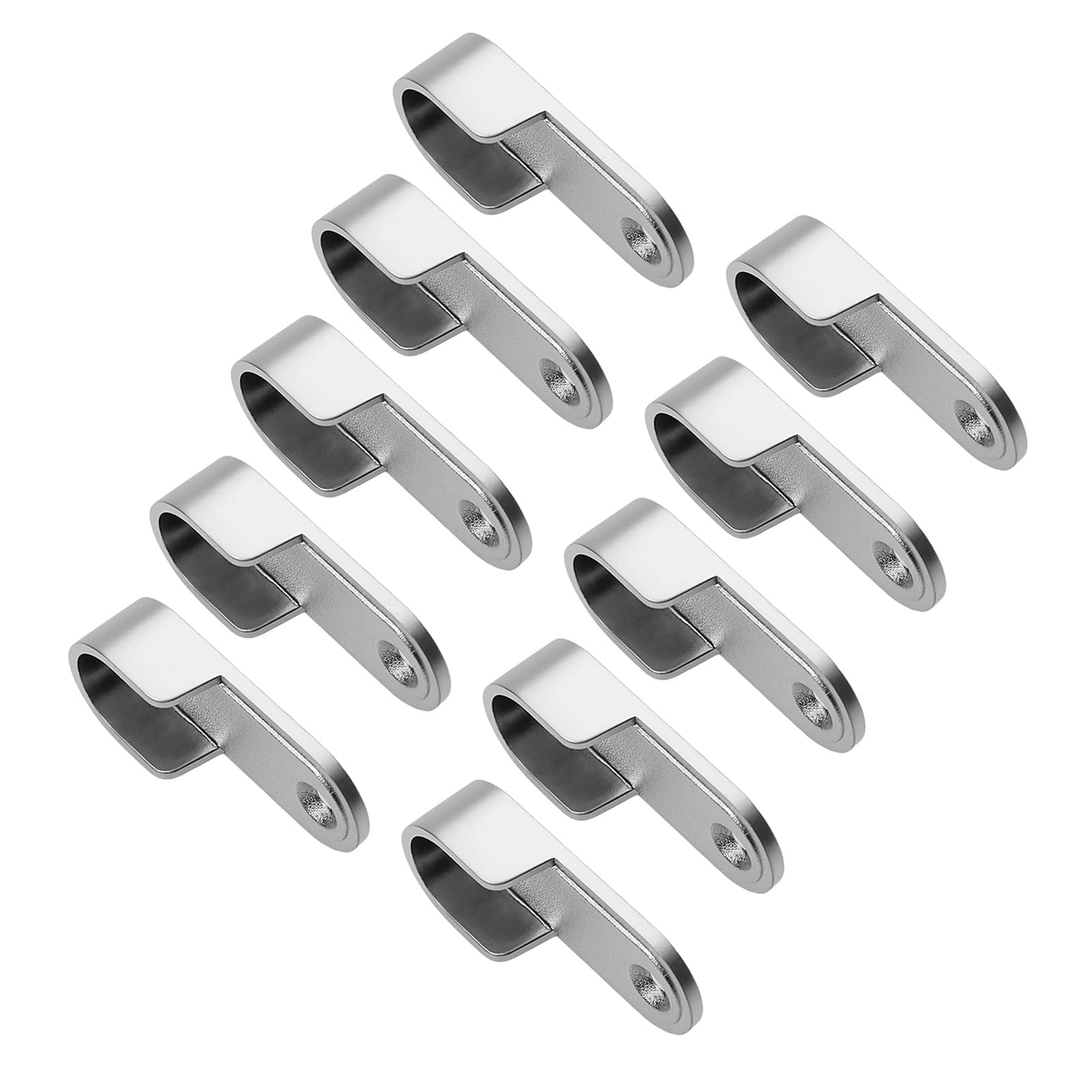 10pcs Heavy Duty Zinc Alloy Closet Rod Holder Round Tube Wardrobe Socket Bracket Clothes Hanging Durable Closet Rail Bracket Hanging Rail End