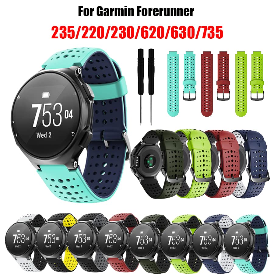 Bracelet silicone Garmin 235 anti-irritation Forerunner 735XT - 2