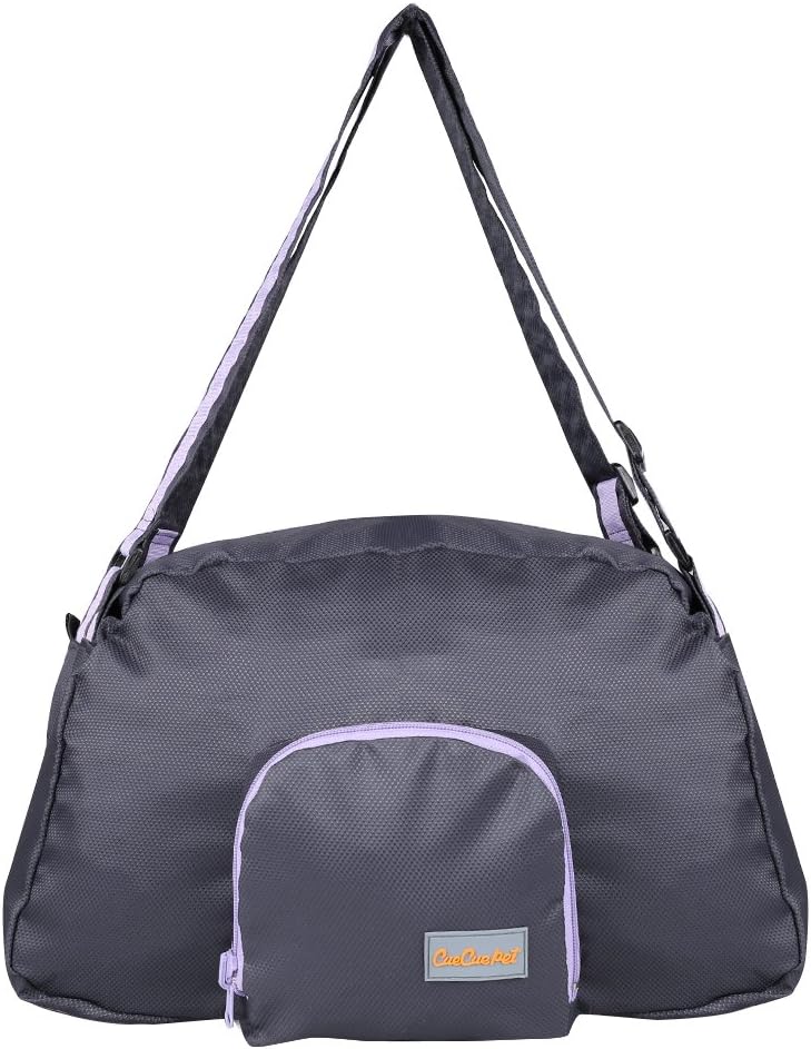 Premium Expandable Pet Carrier Bag, Black & Purple Trim Premium Expandable Pet Carrier Bag, Black & Purple Trim