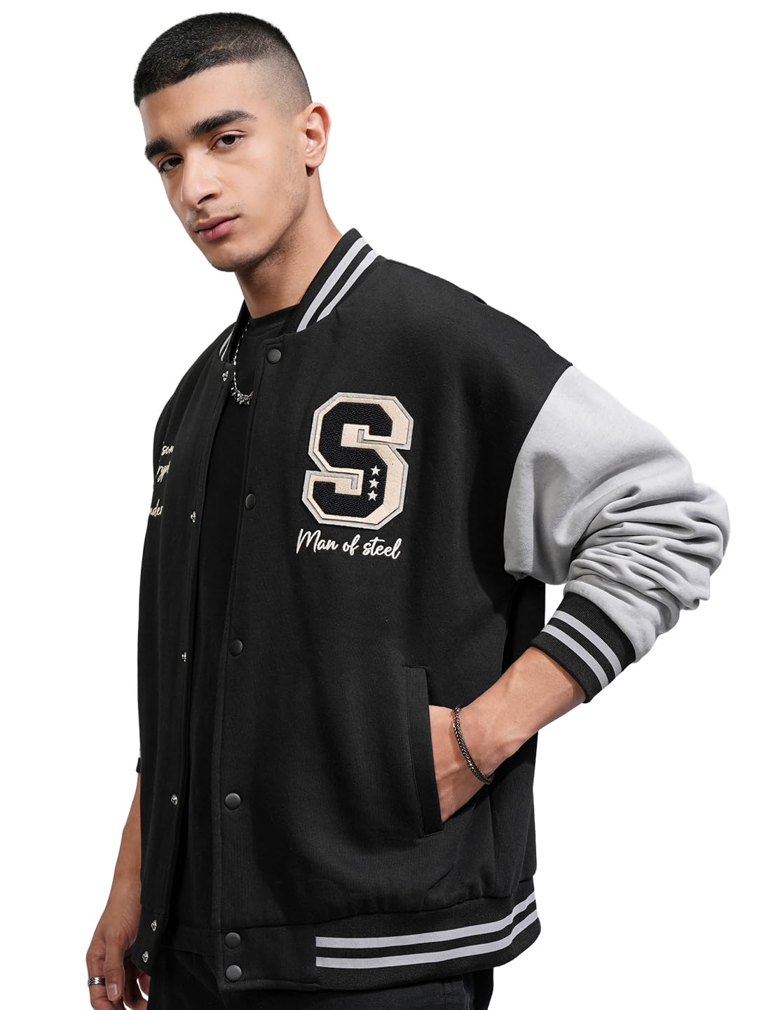 Buy Highlander Men oversized Fit HWJK000004 Black S at Amazon.in